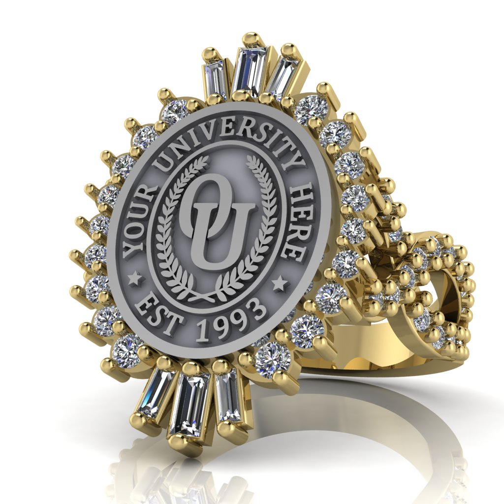 Seren Oval | Infinity Pave Band Custom Collage Ring