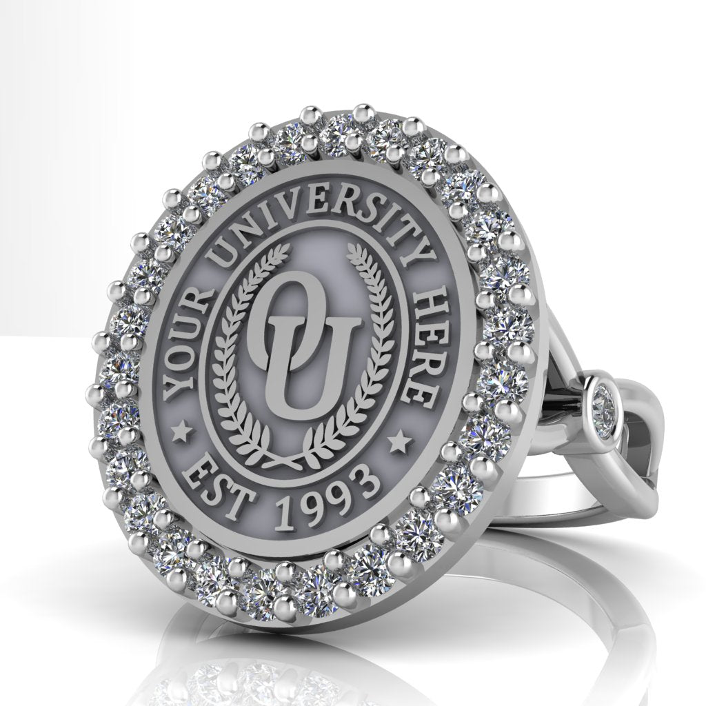 Circum Oval | Infinity Bezel Band Custom Collage Ring