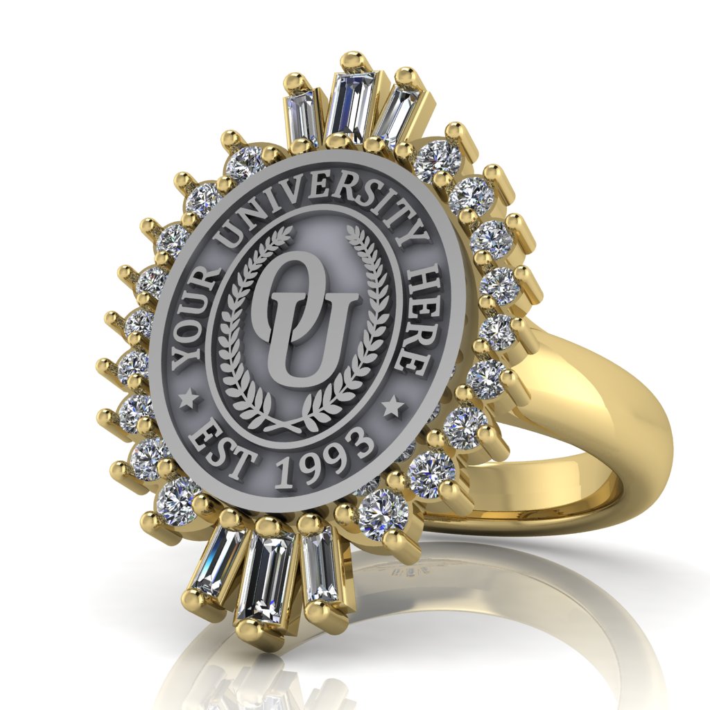 Seren Oval | Classic Dome Band Custom Collage Ring