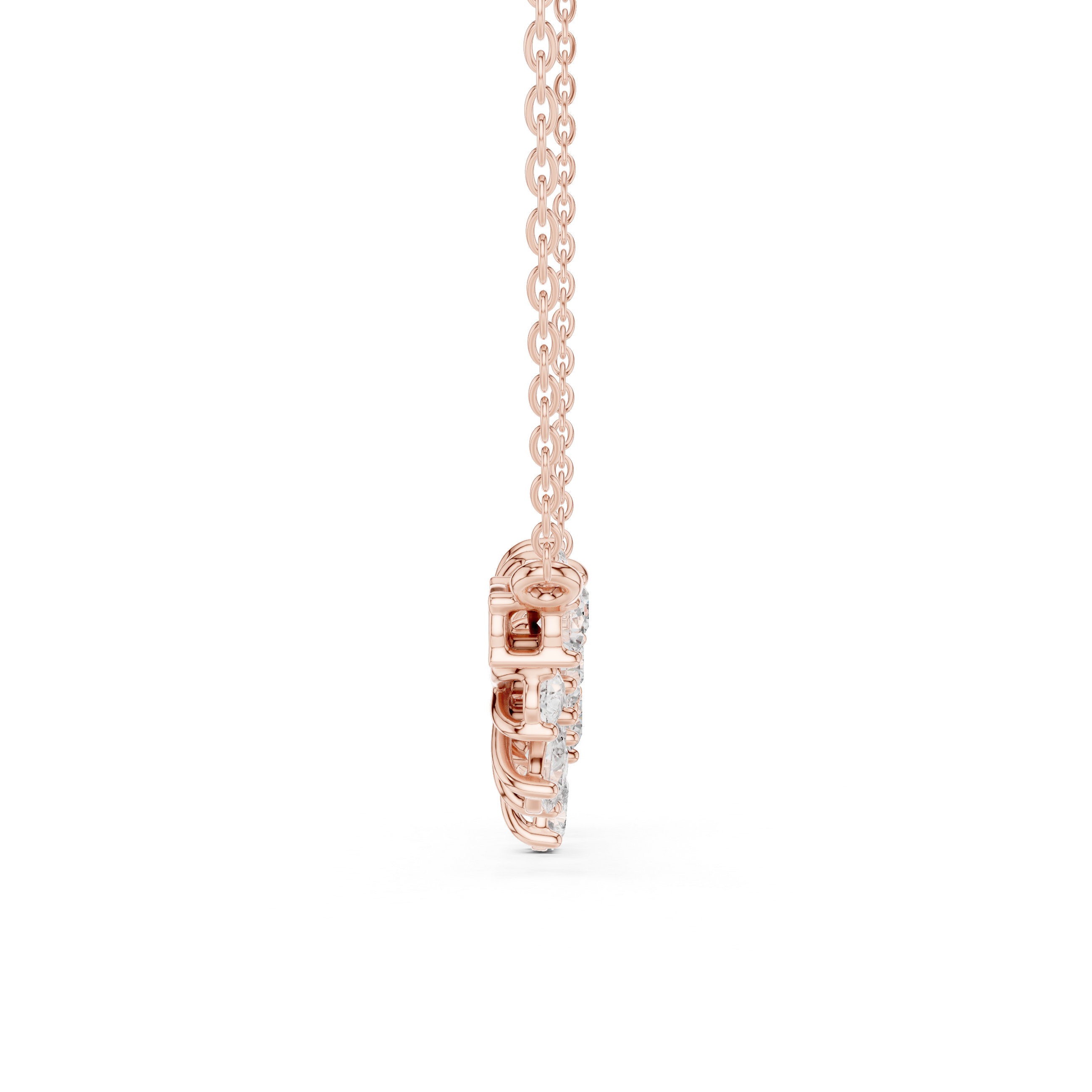 Floral Cluster Diamond Necklace