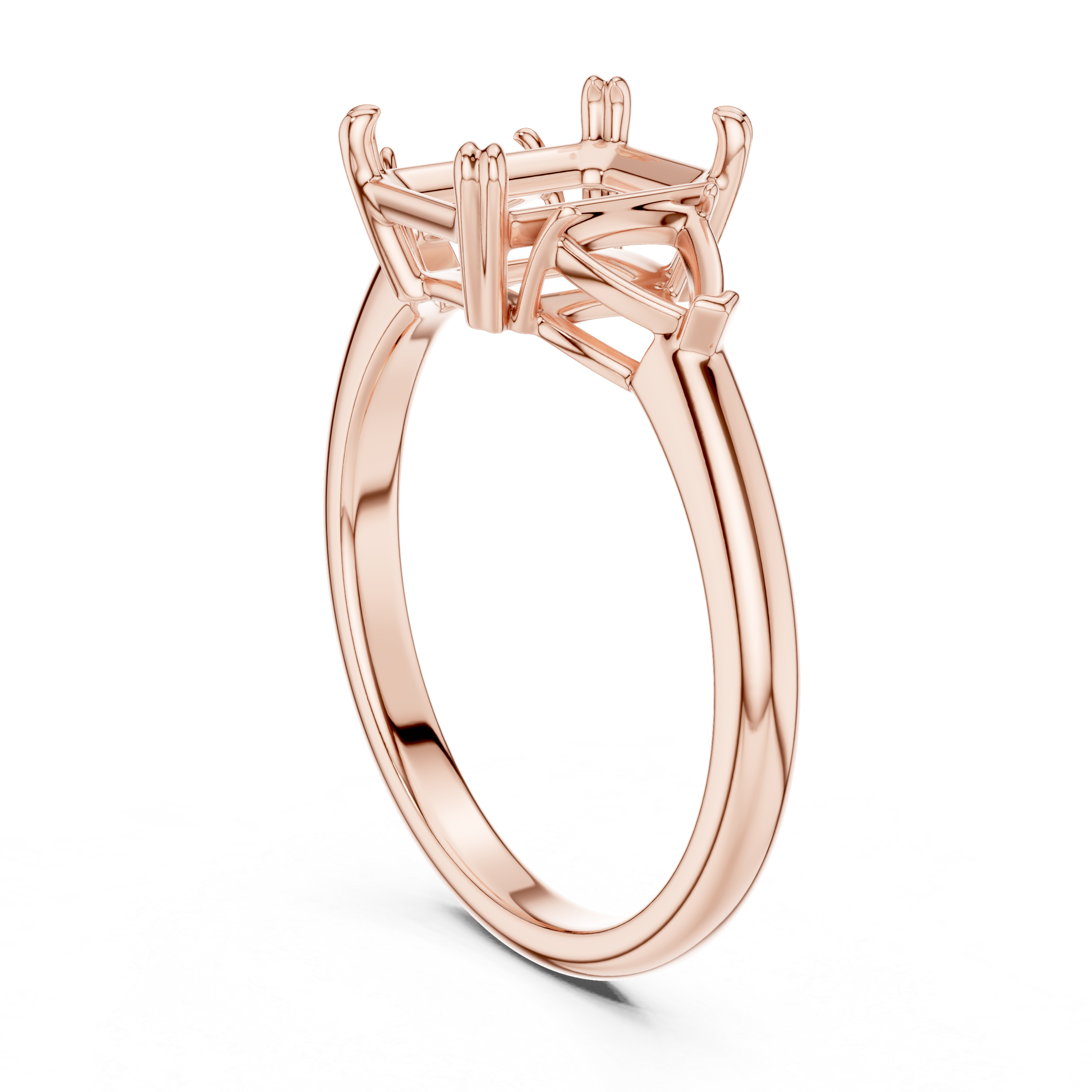 Emerald Cut Three-Stone Diamond Engagement Ring