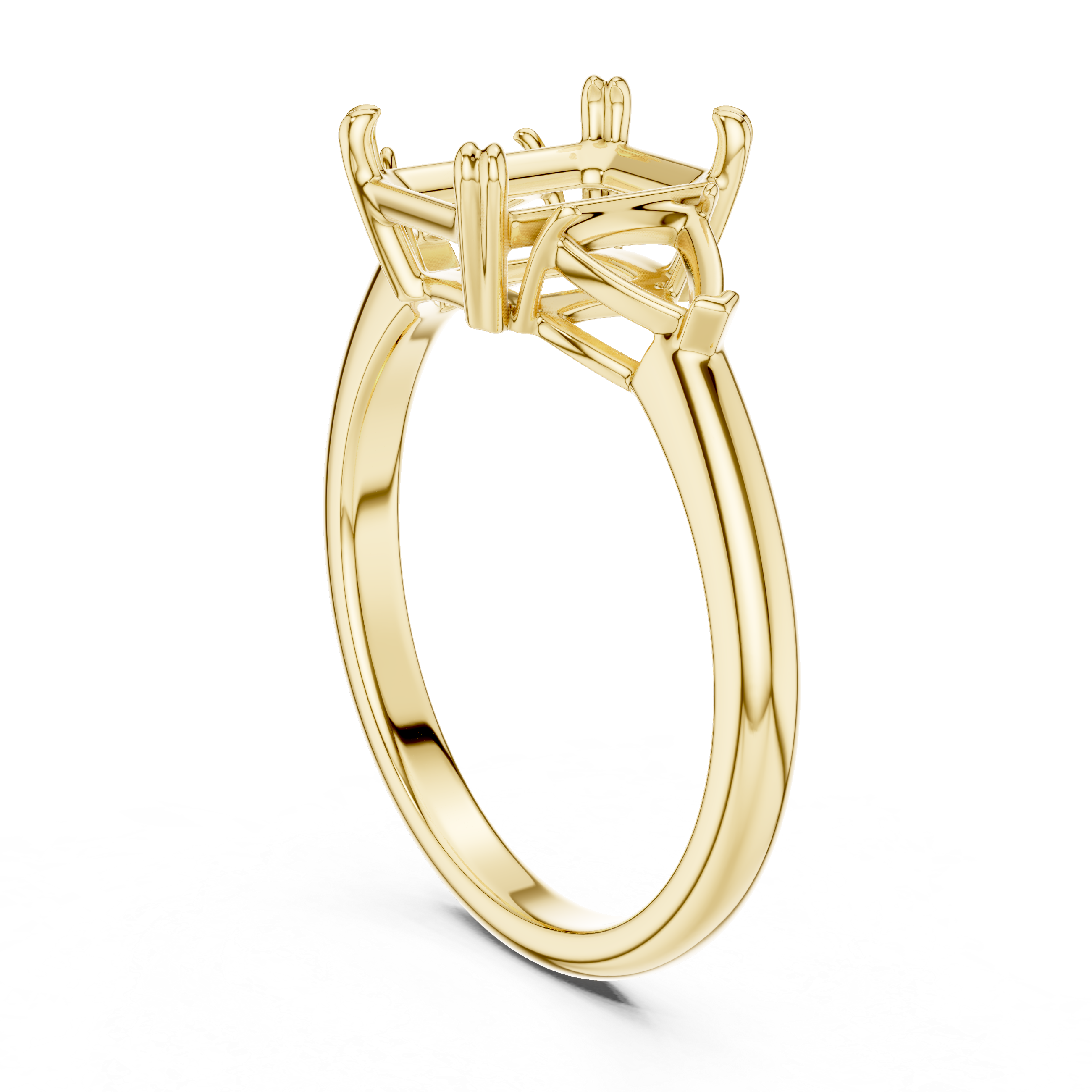 Emerald Cut Three-Stone Diamond Engagement Ring