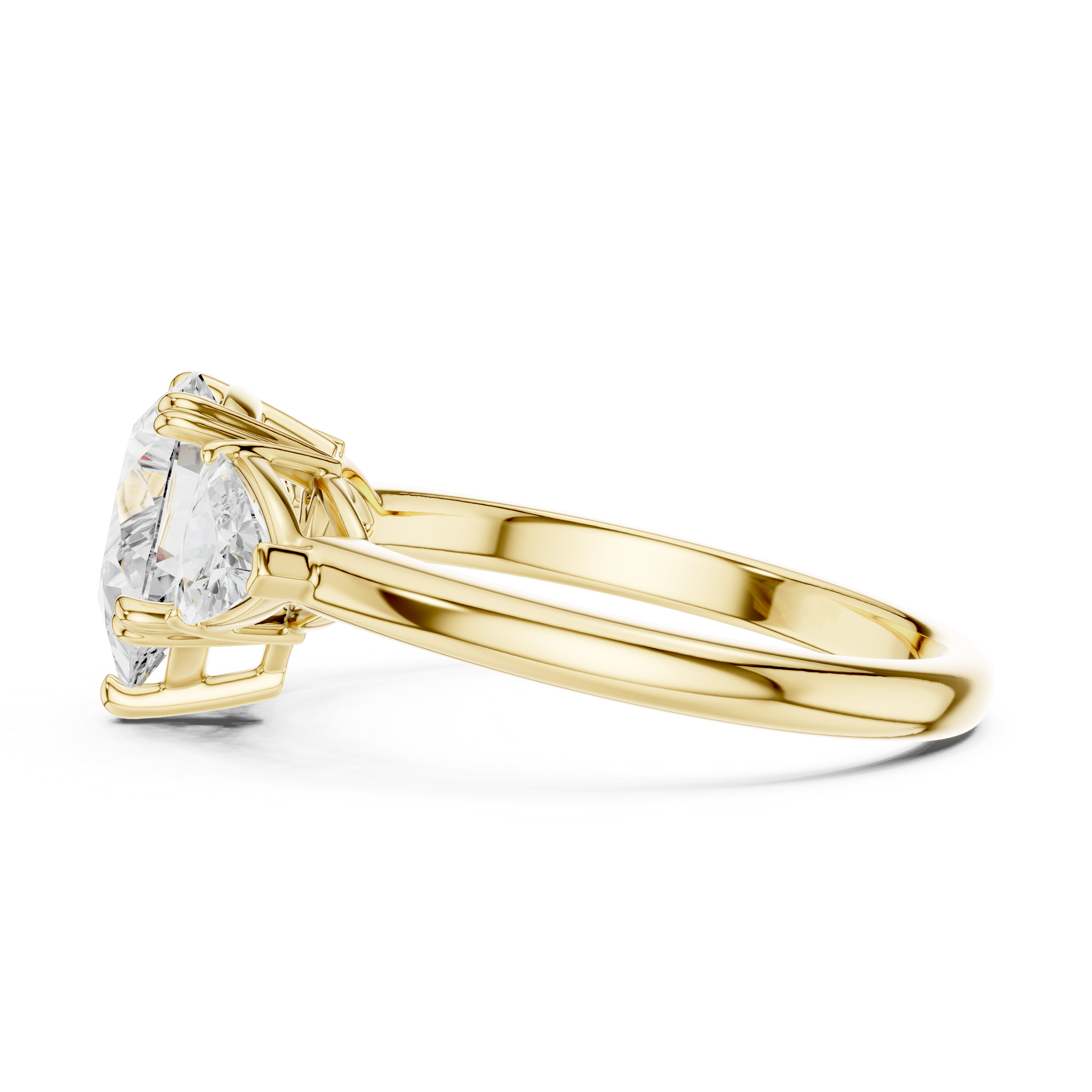 Pear Cut Three-Stone Diamond Engagement Ring