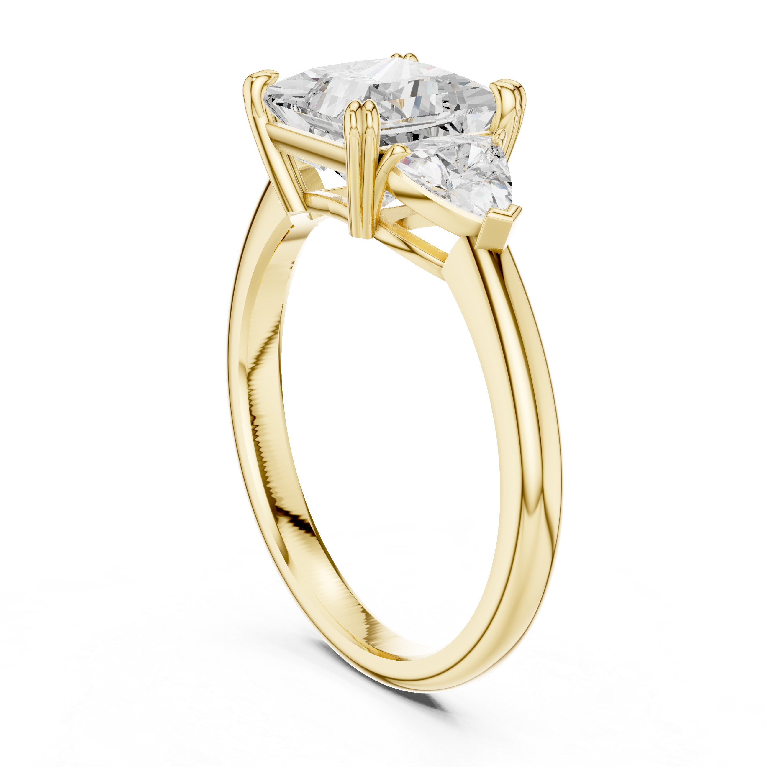 Princess Cut Three-Stone Diamond Engagement Ring
