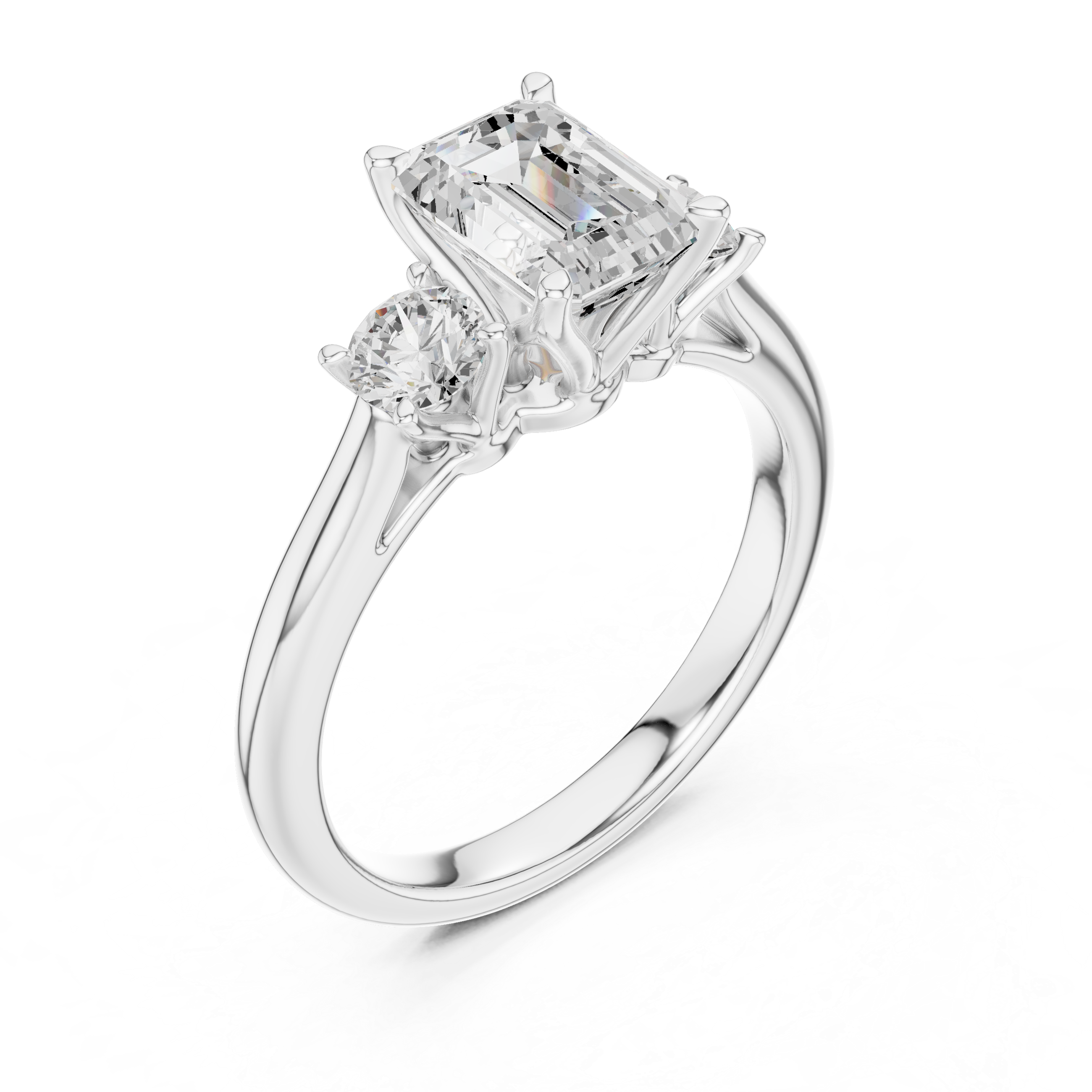 Emerald Cut Three-Stone Ring – Timeless and Elegant Design