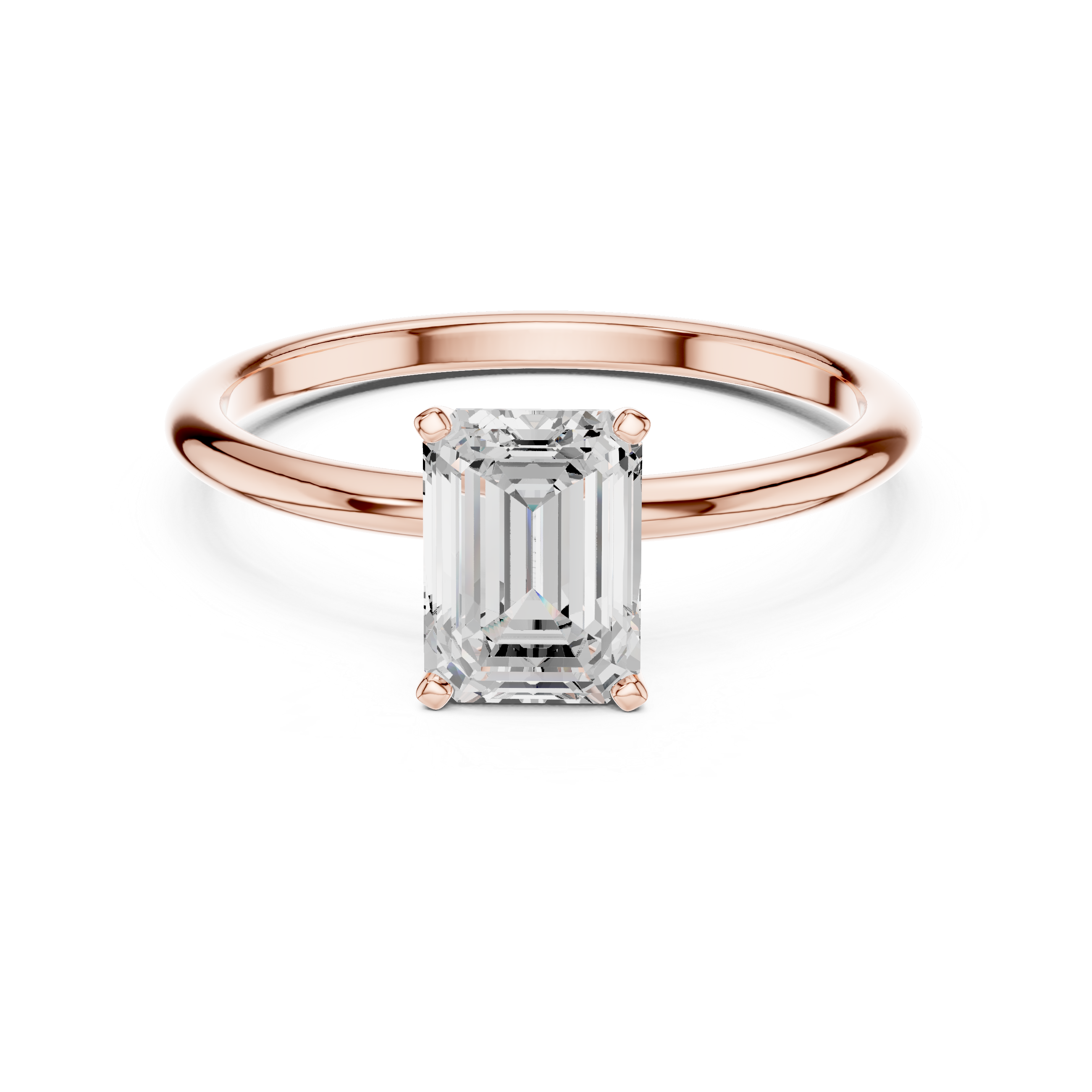 Classic Emerald Cut Solitaire Engagement Ring