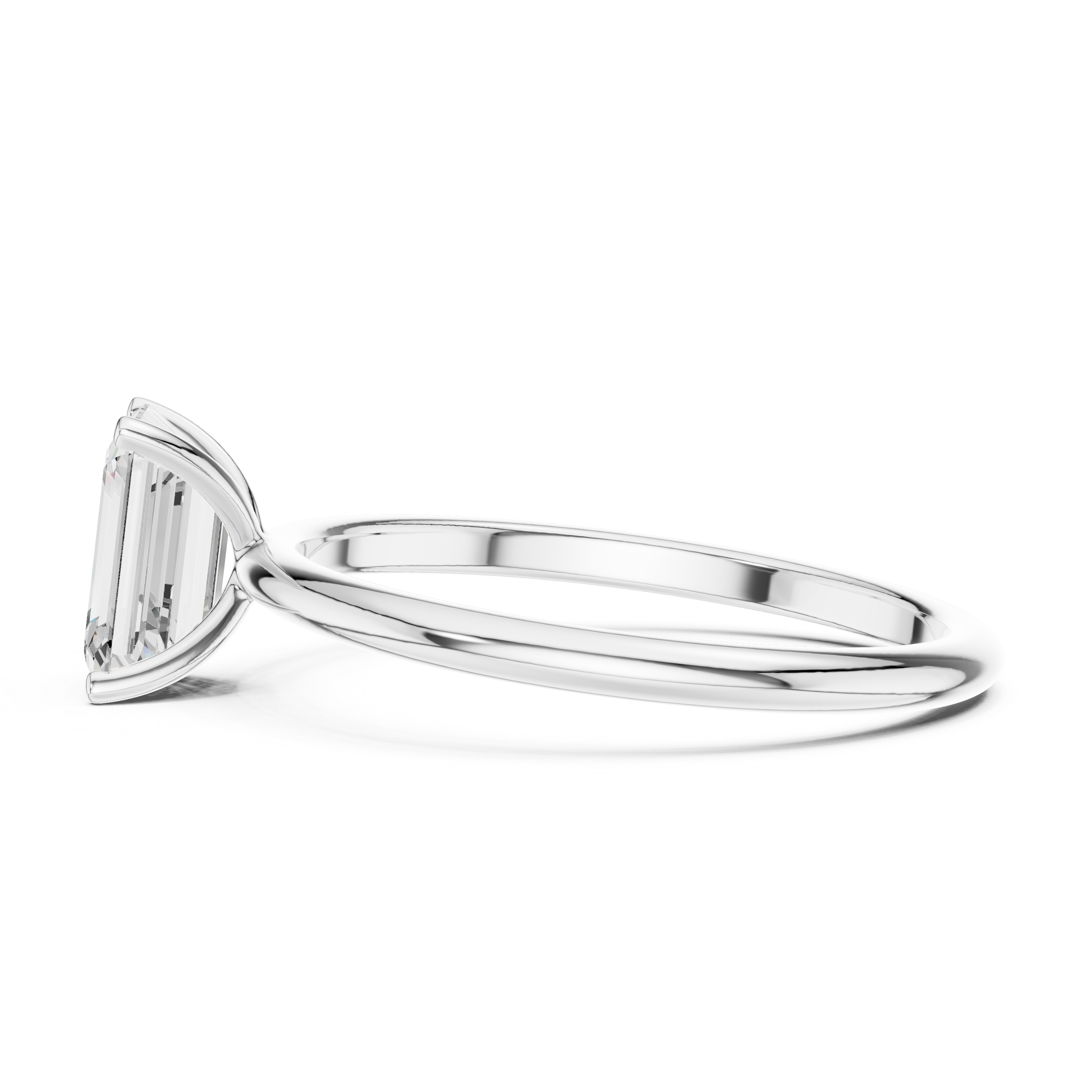 Classic Emerald Cut Solitaire Engagement Ring