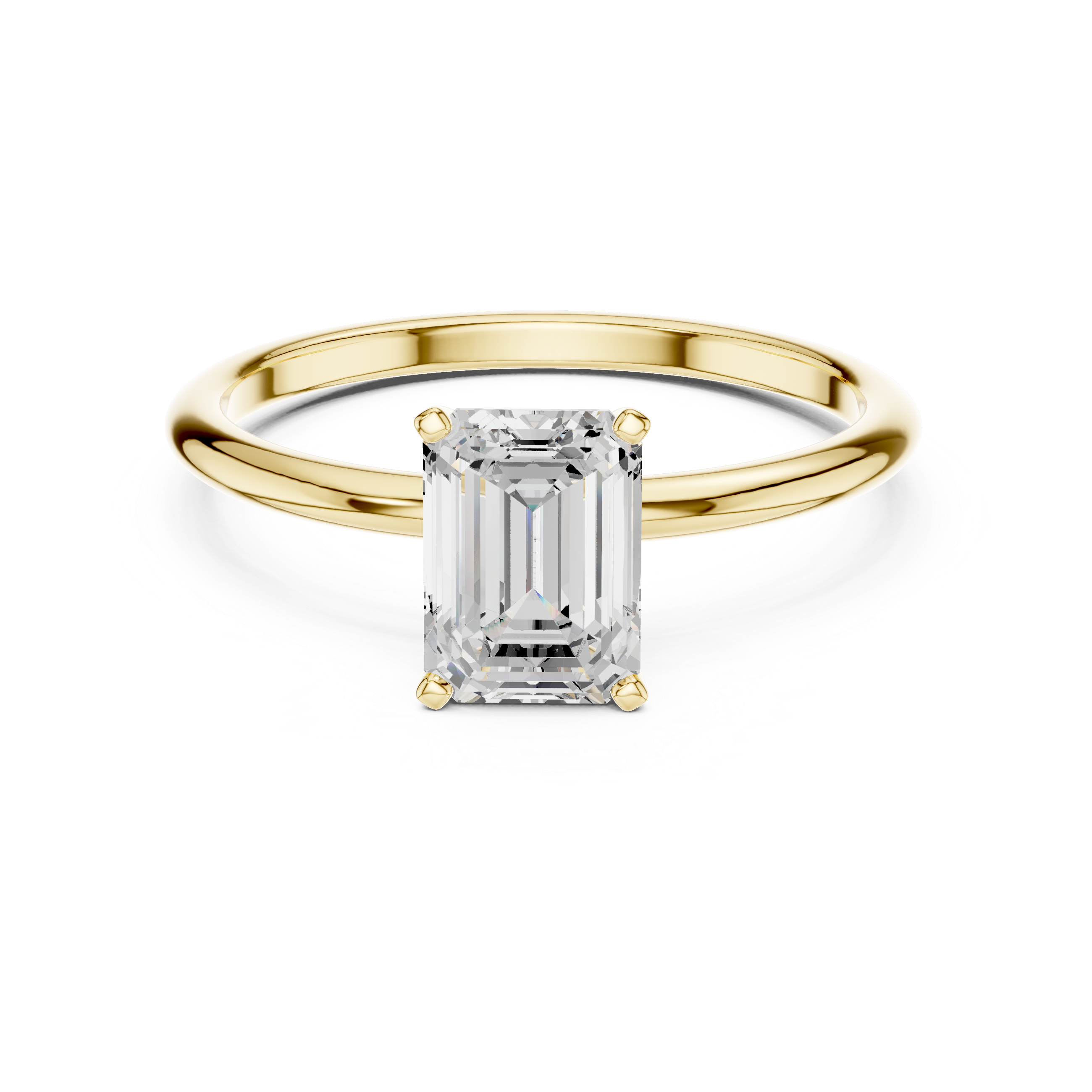 Classic Emerald Cut Solitaire Engagement Ring