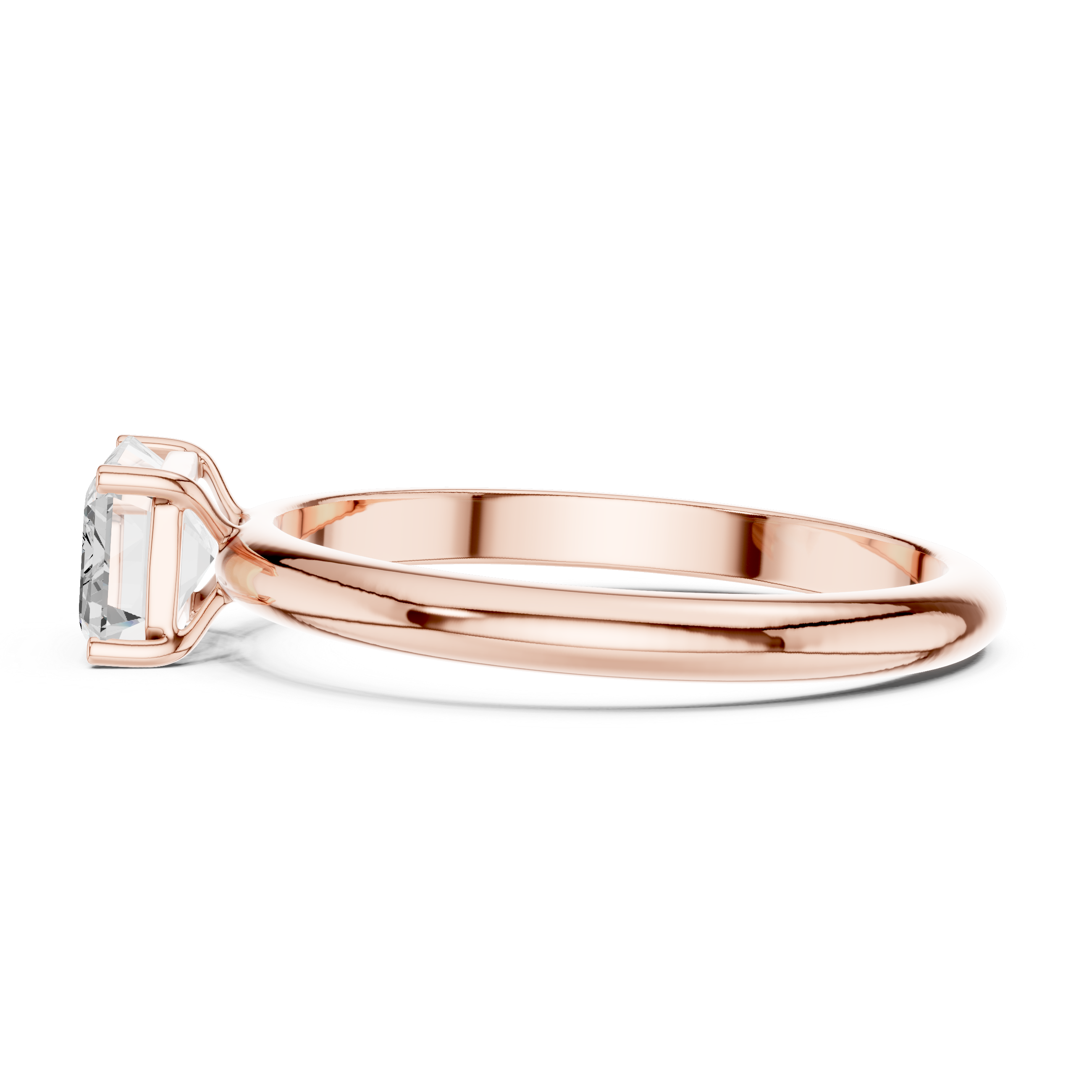 Minimalist Emerald Cut Solitaire Engagement Ring