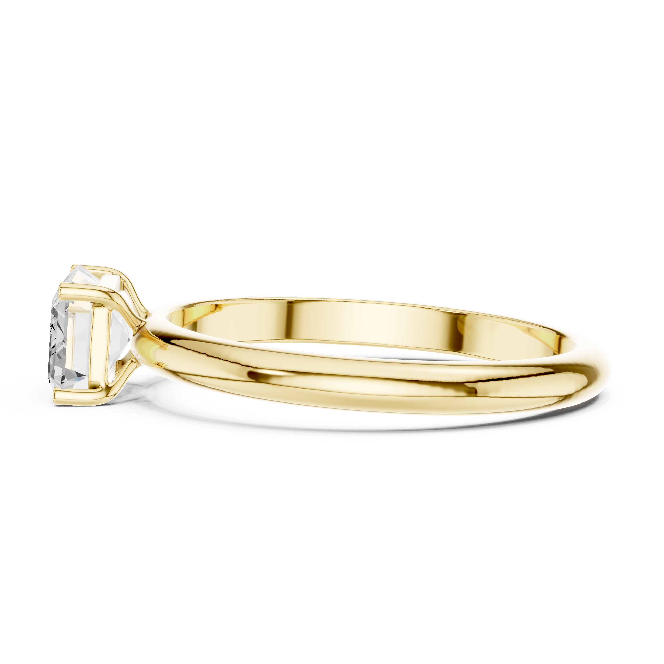 Minimalist Emerald Cut Solitaire Engagement Ring