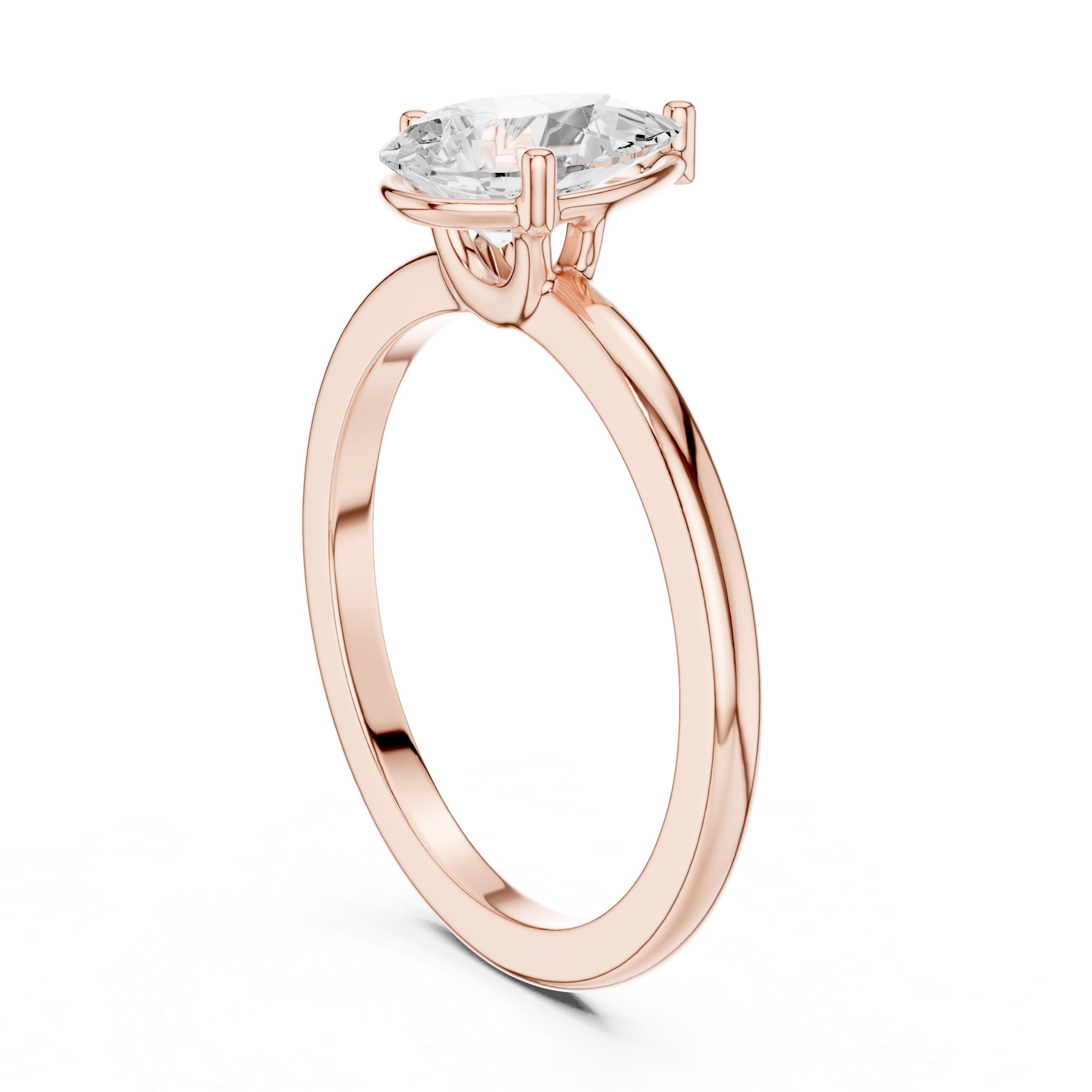 Classic Pear Cut Solitaire Engagement Ring