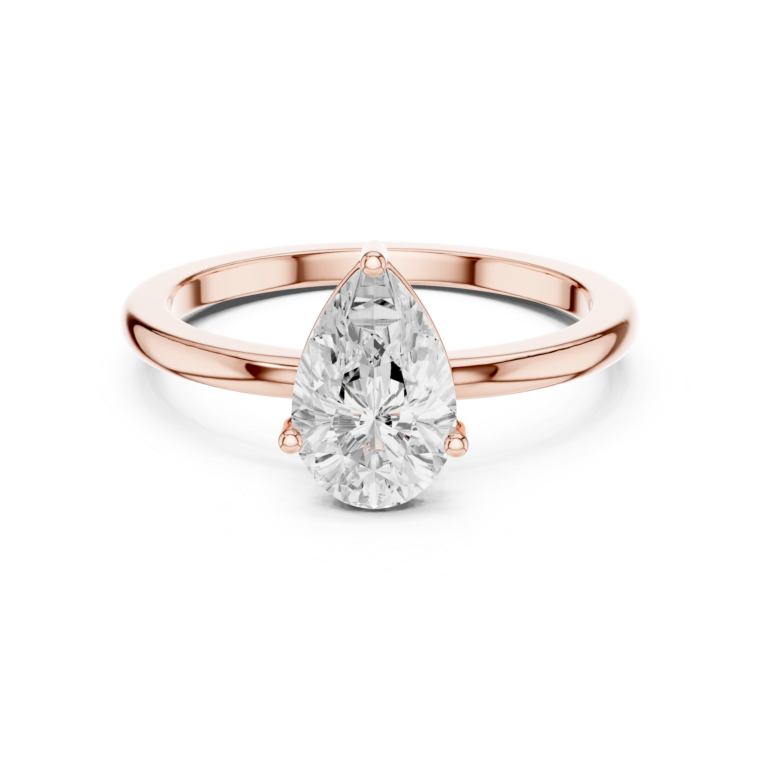 Classic Pear Cut Solitaire Engagement Ring