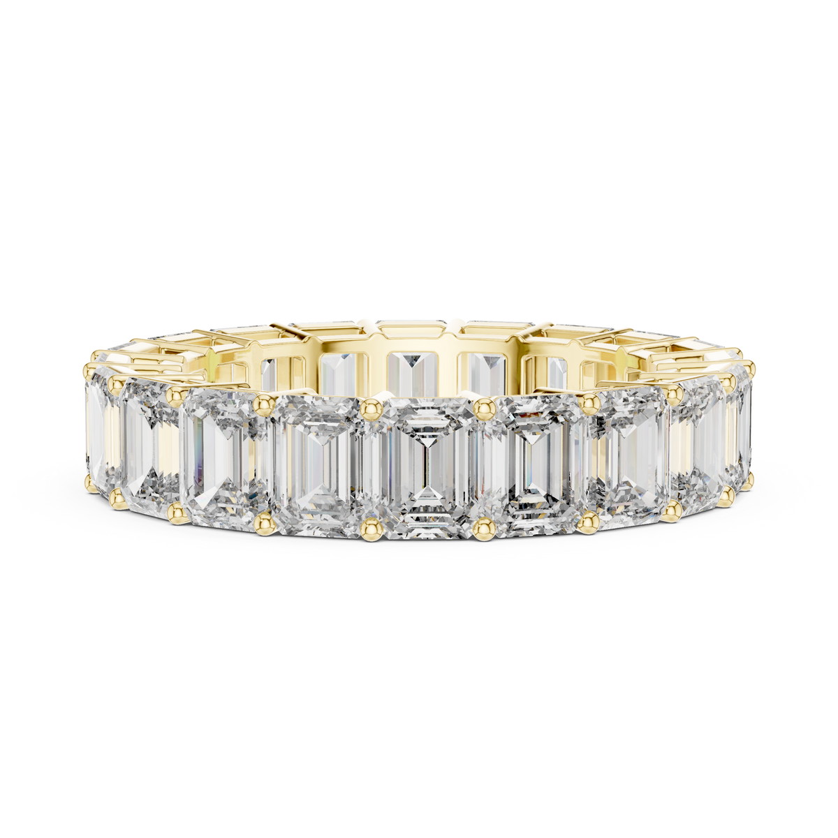 Emerald Cut Diamond Eternity Ring with Full Eternity Setting