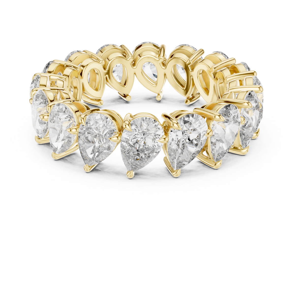 Pear-Cut Full Eternity Diamond Band Ring