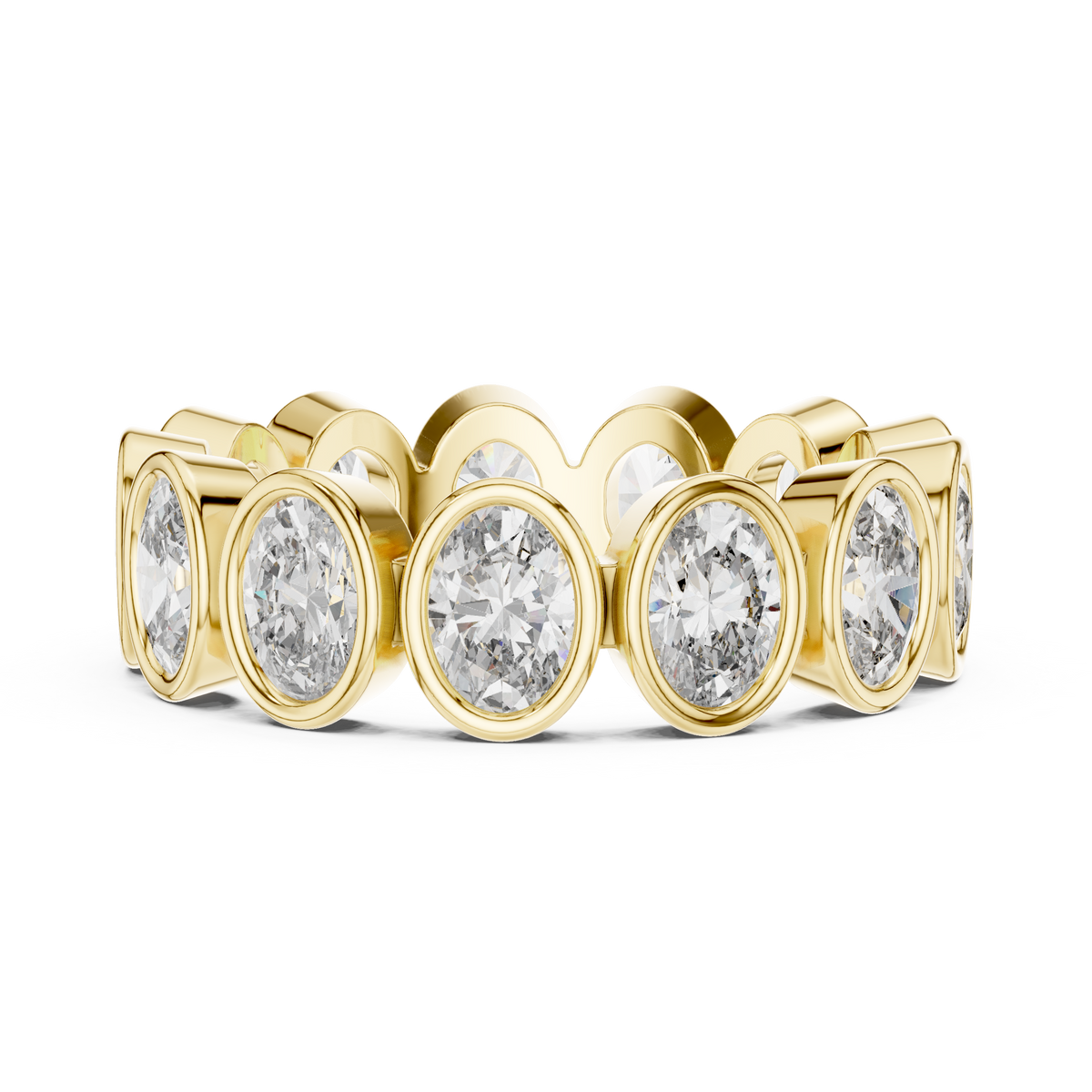 Oval-Cut Bezel Eternity Band Ring