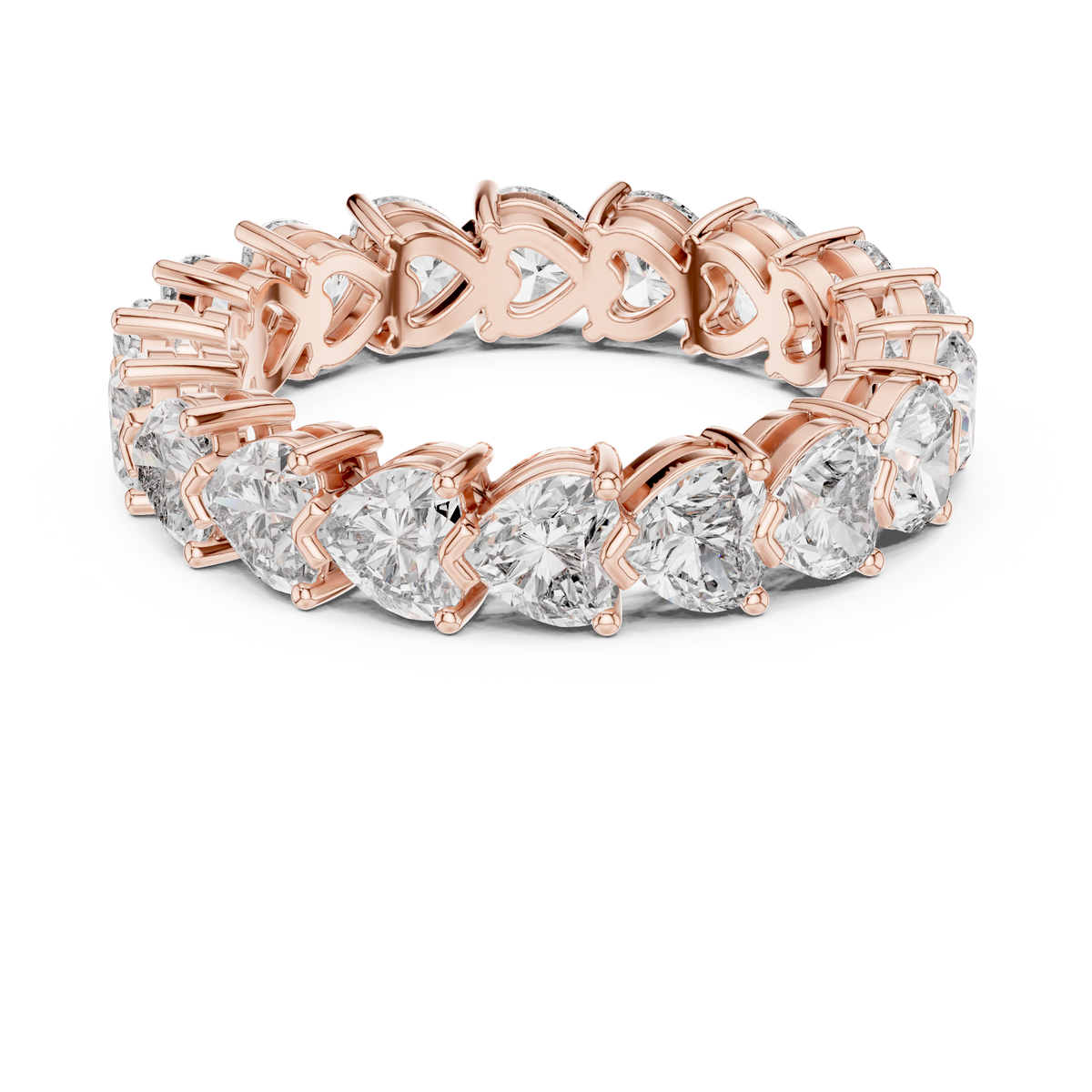 Heart-Cut Diamond Full Eternity Band Ring