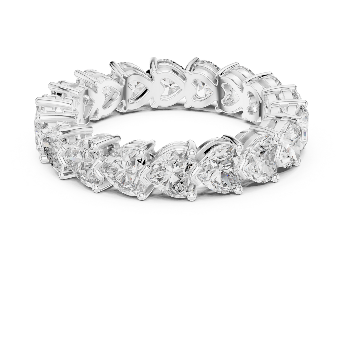 Heart-Cut Diamond Full Eternity Band Ring