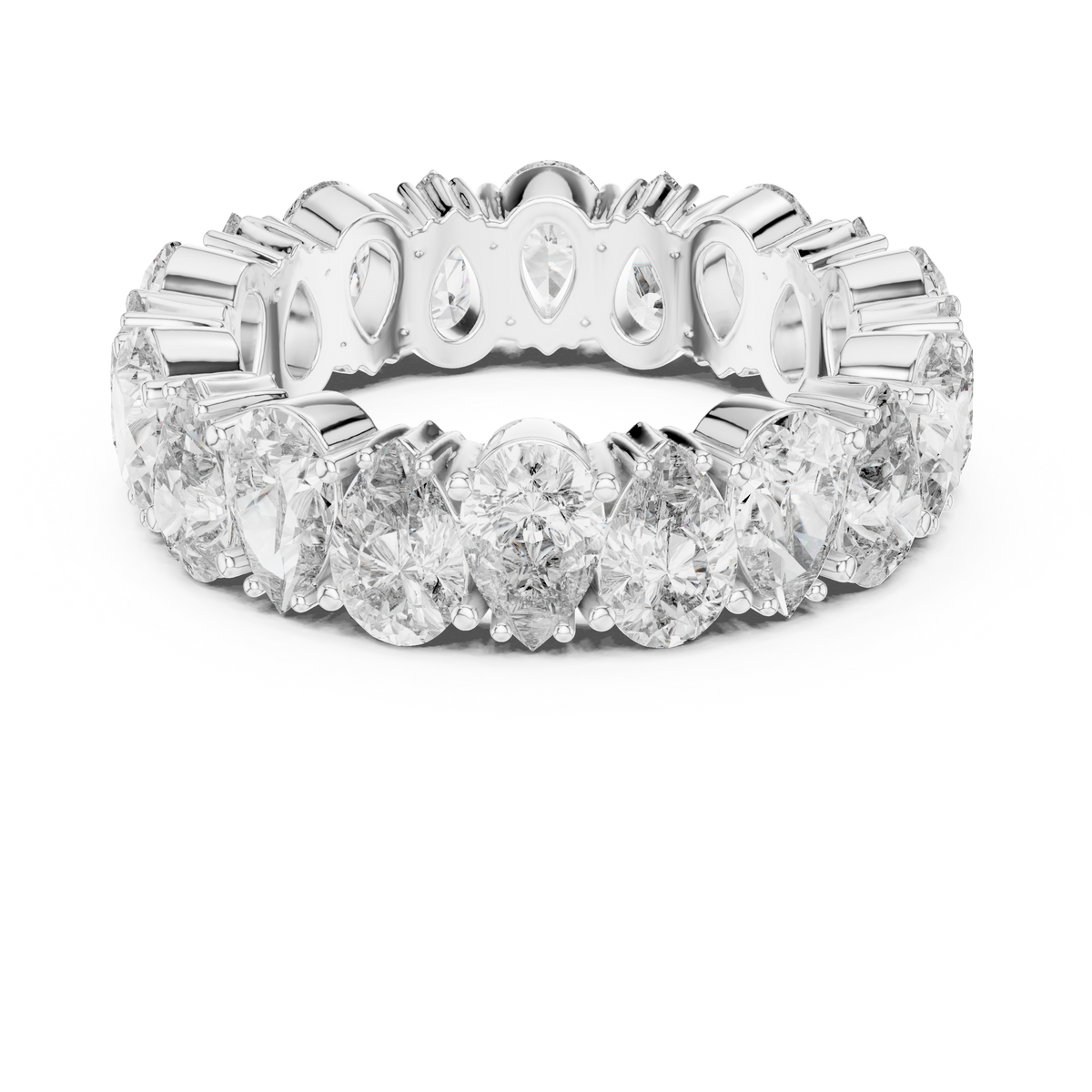 Pear-Cut Diamond Full Eternity Band Ring