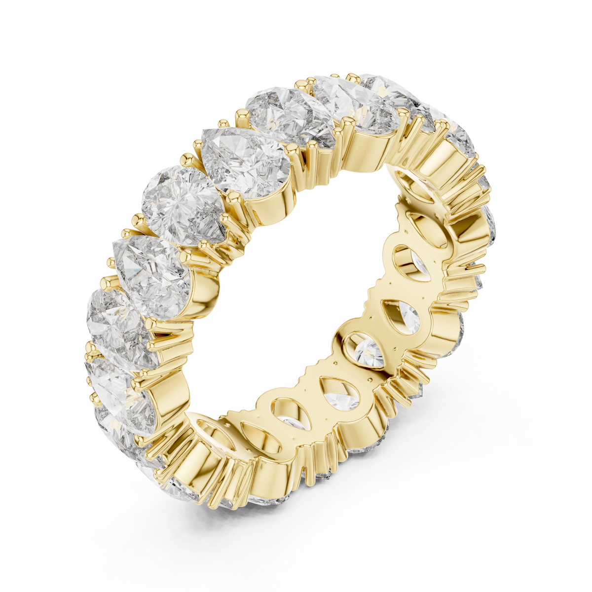 Pear-Cut Diamond Full Eternity Band Ring