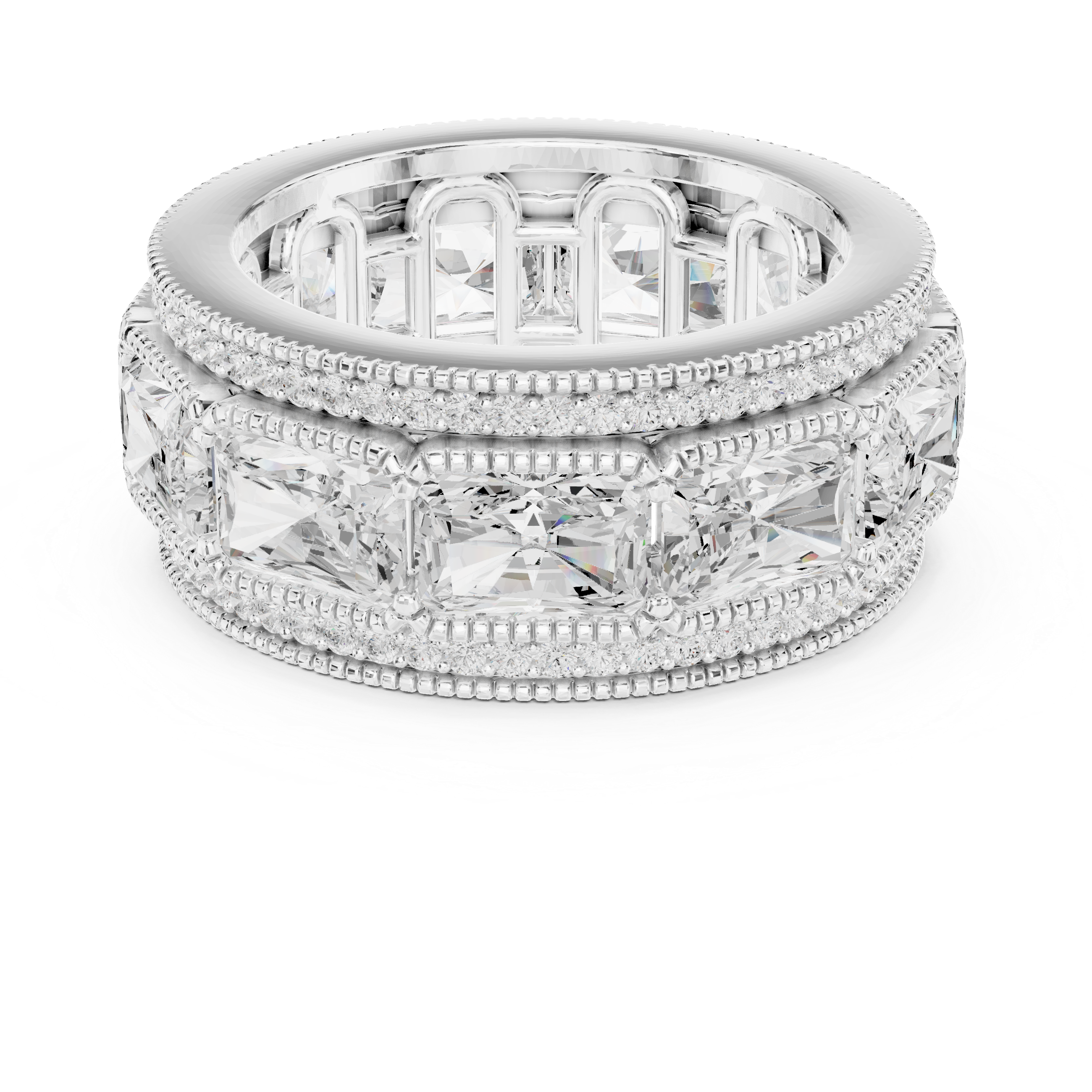 Radiant Cut Diamond Eternity Band