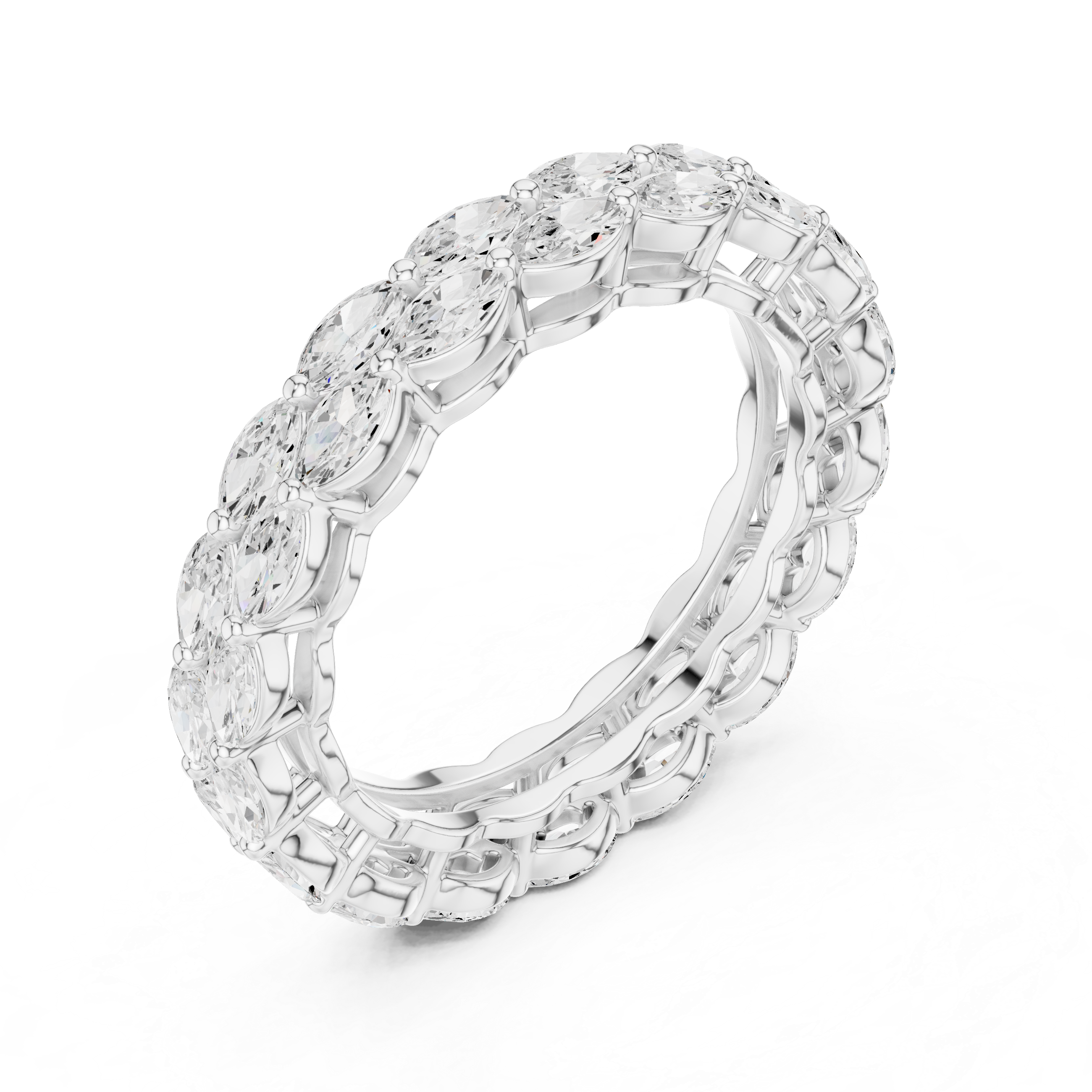 Double Row Marquise Eternity Ring