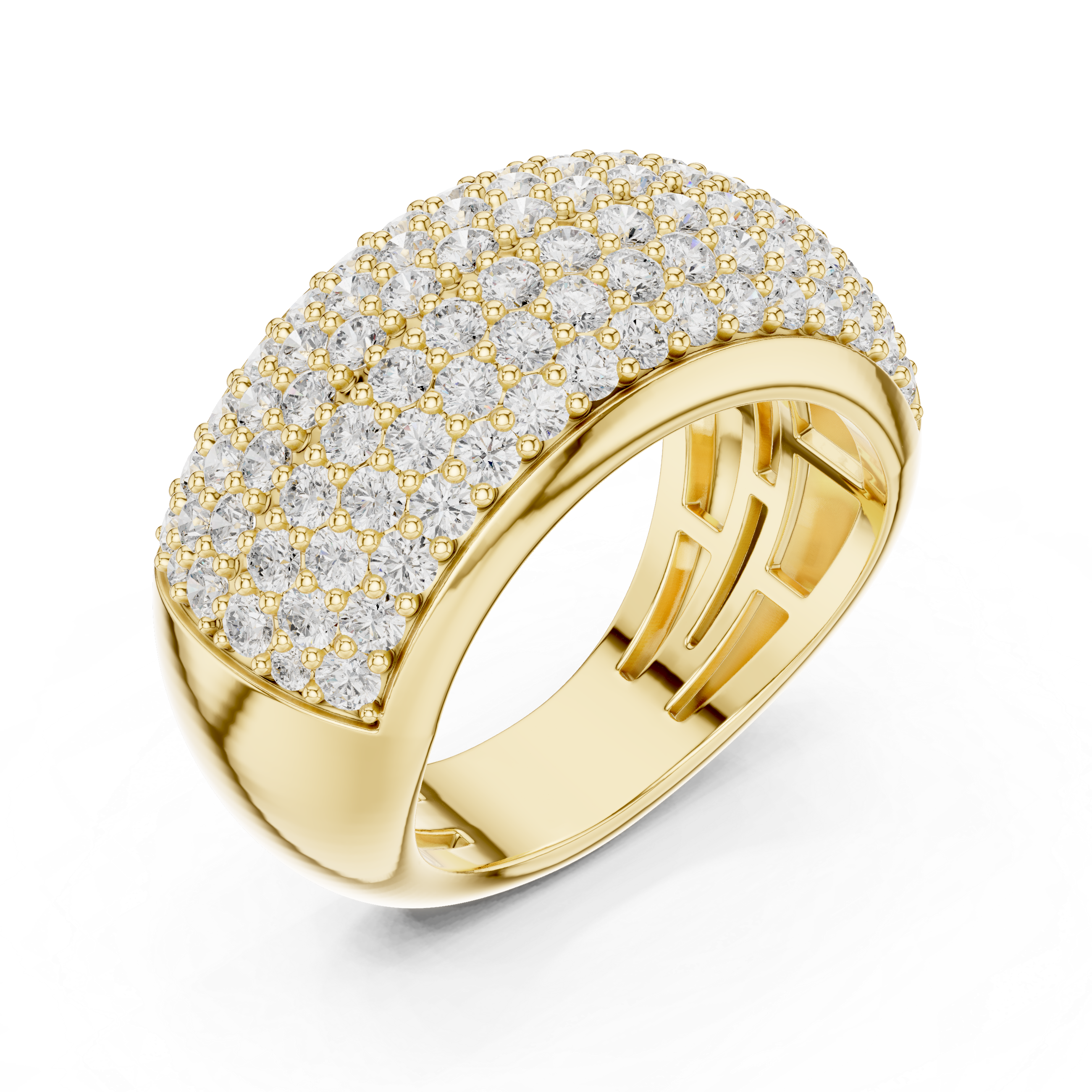 Five-Row Pavé Statement Band