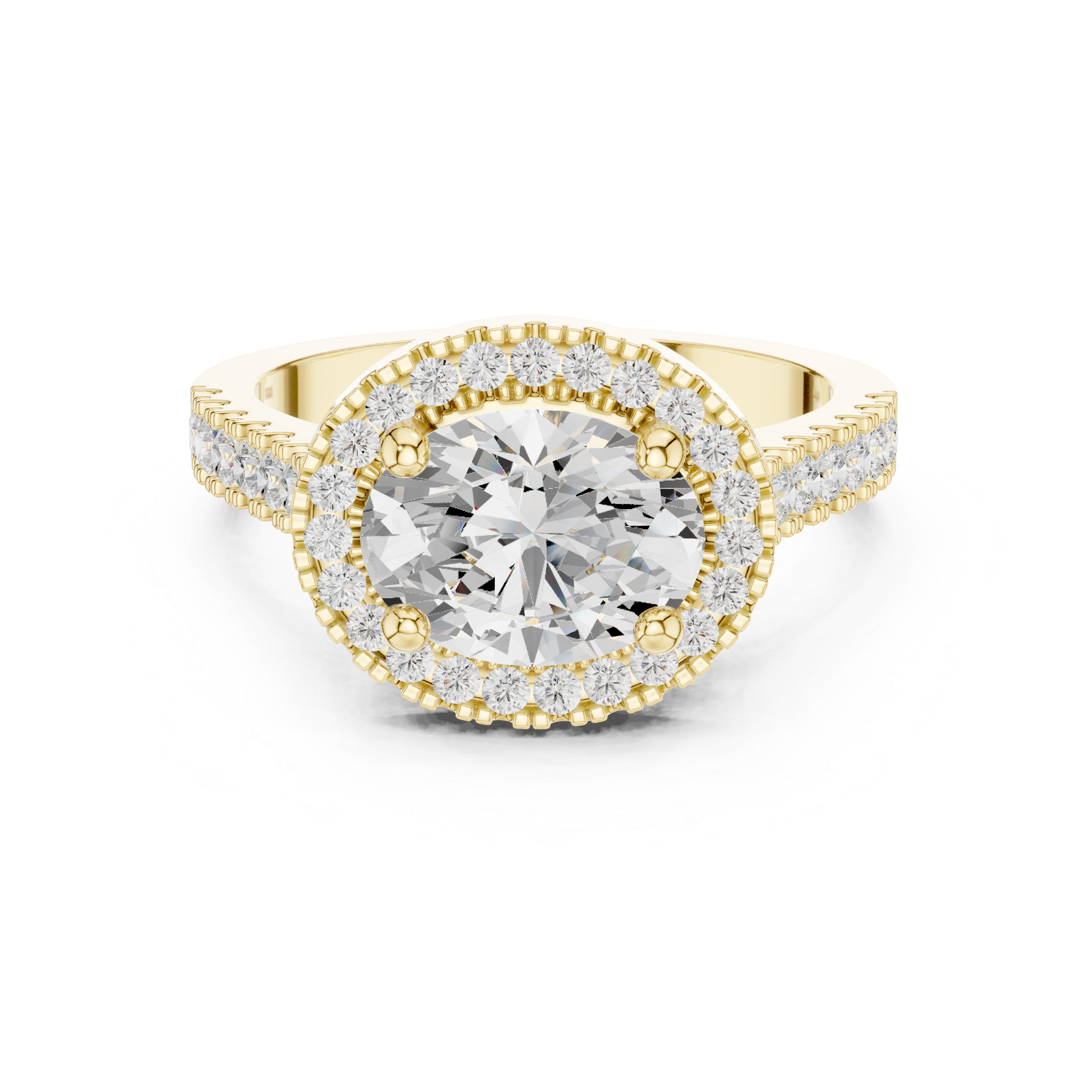 Oval Halo Diamond Engagement Ring