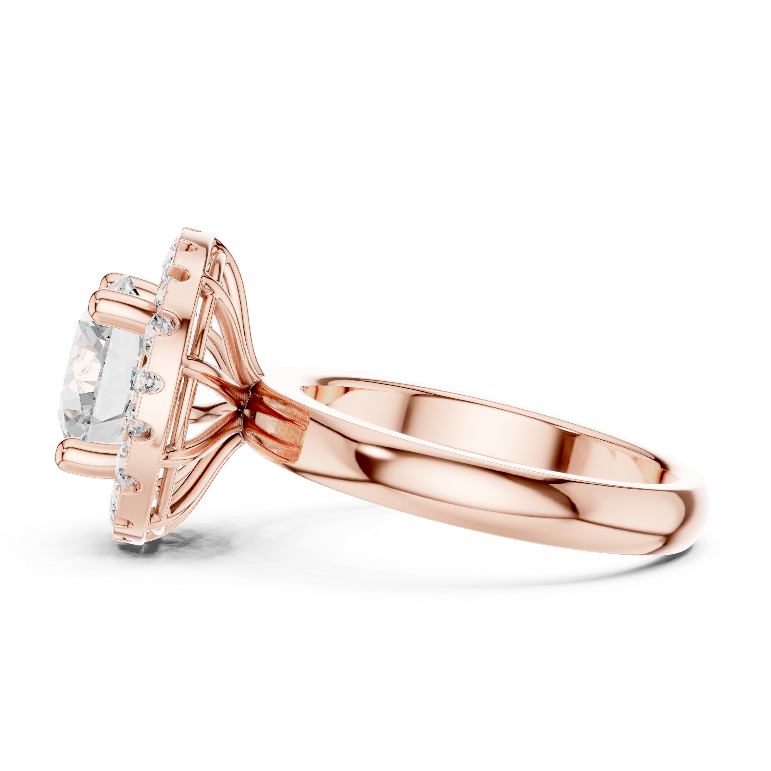 Round Halo Diamond Engagement Ring