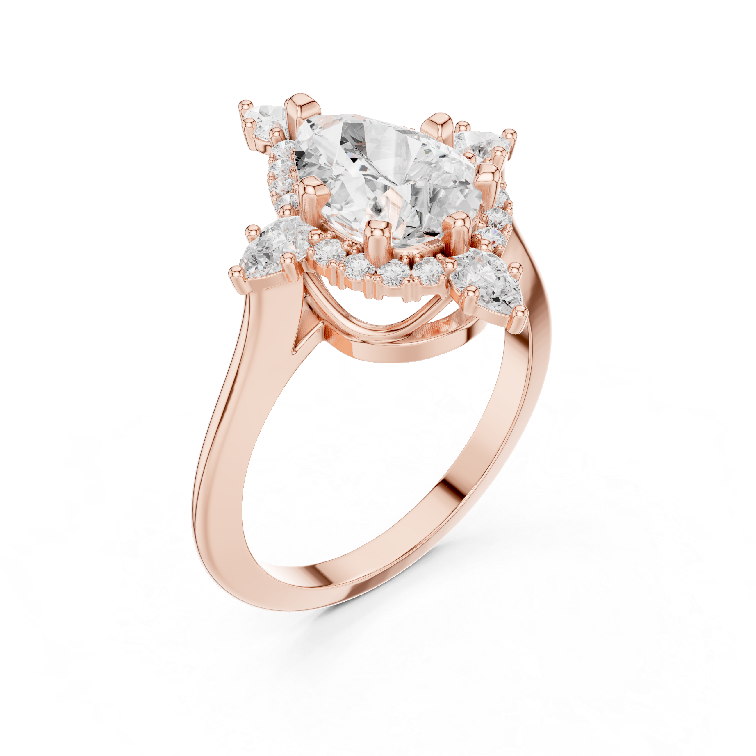 Pear Diamond Vintage Statement Ring