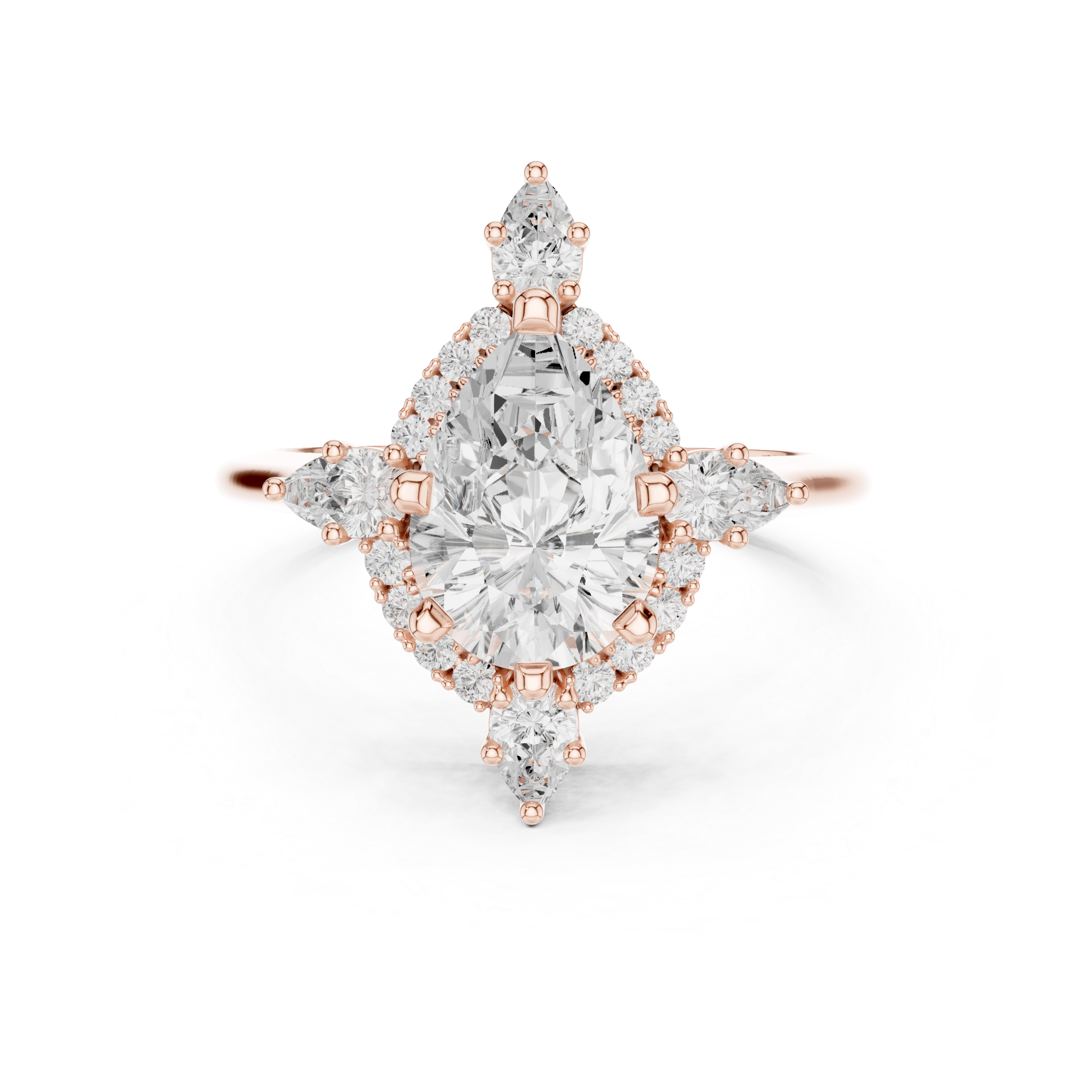 Pear Diamond Vintage Statement Ring