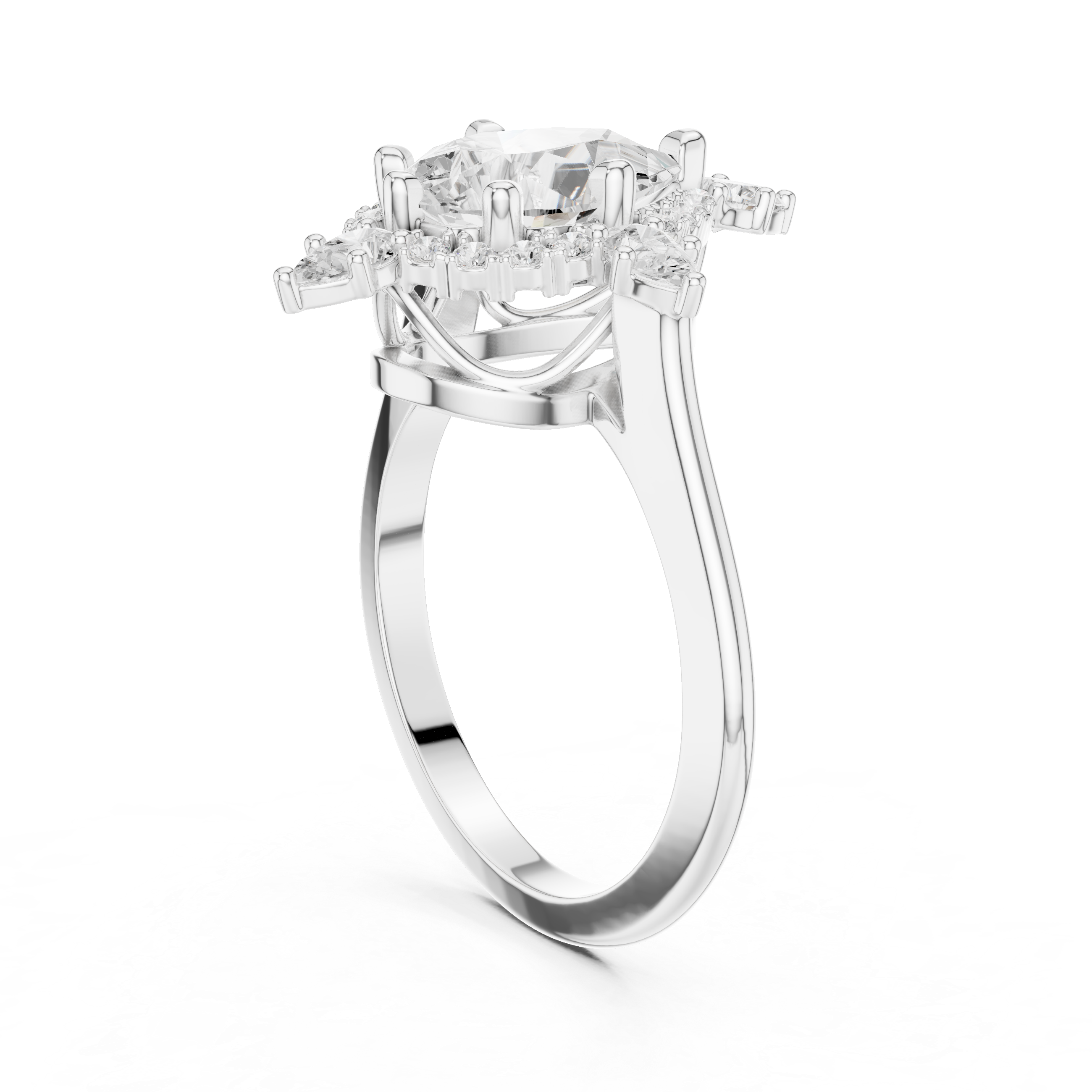 Pear Diamond Vintage Statement Ring