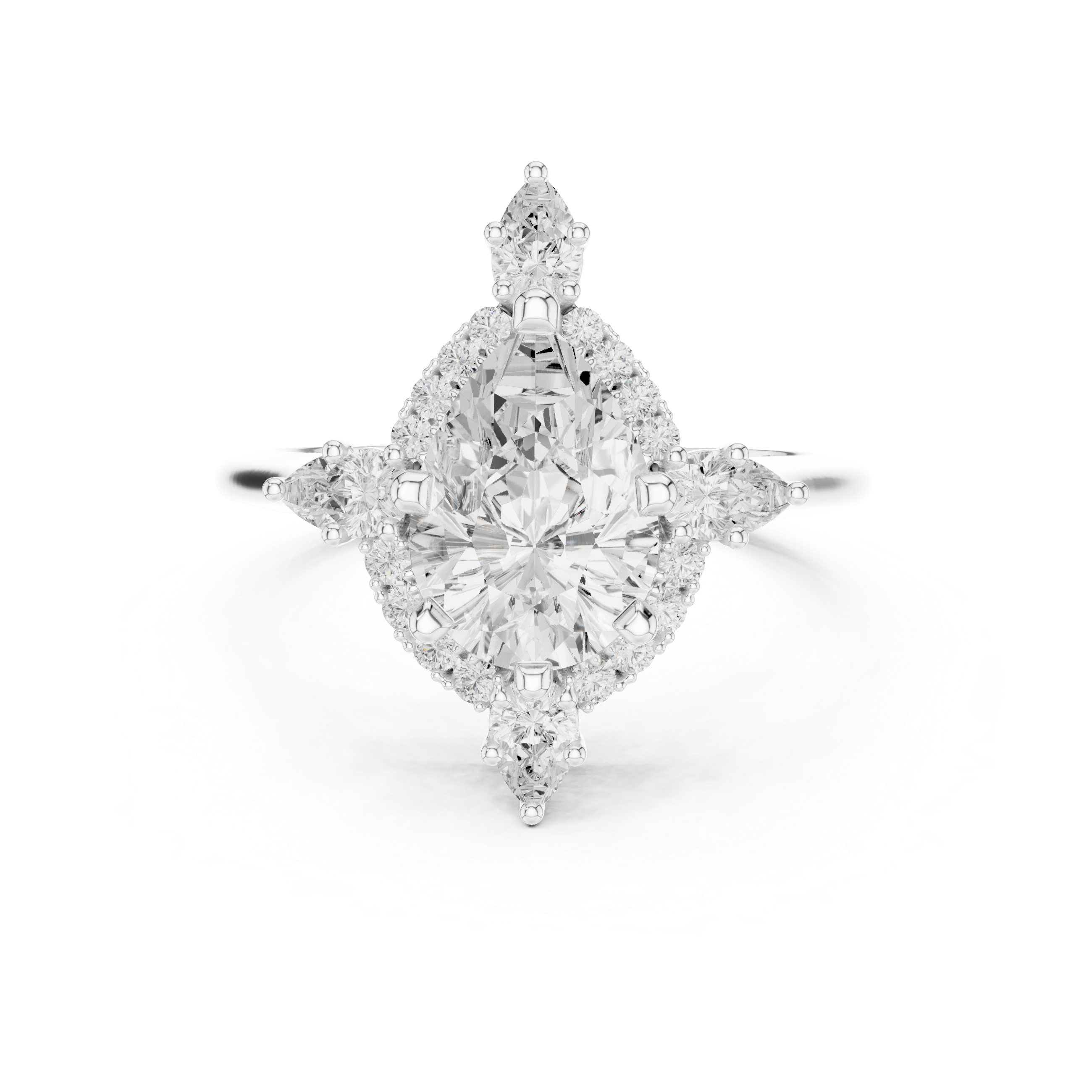 Pear Diamond Vintage Statement Ring