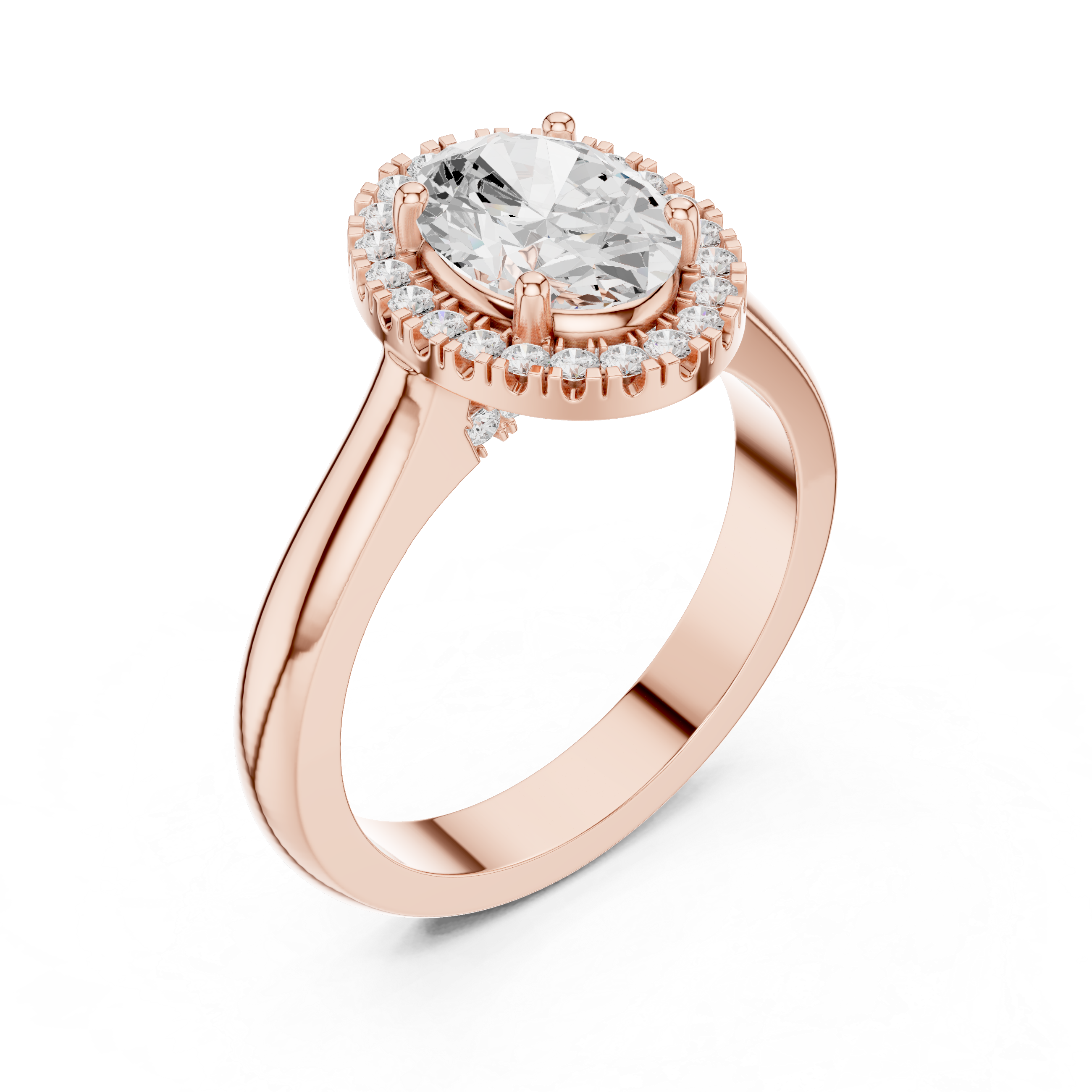 Oval Halo Engagement Ring