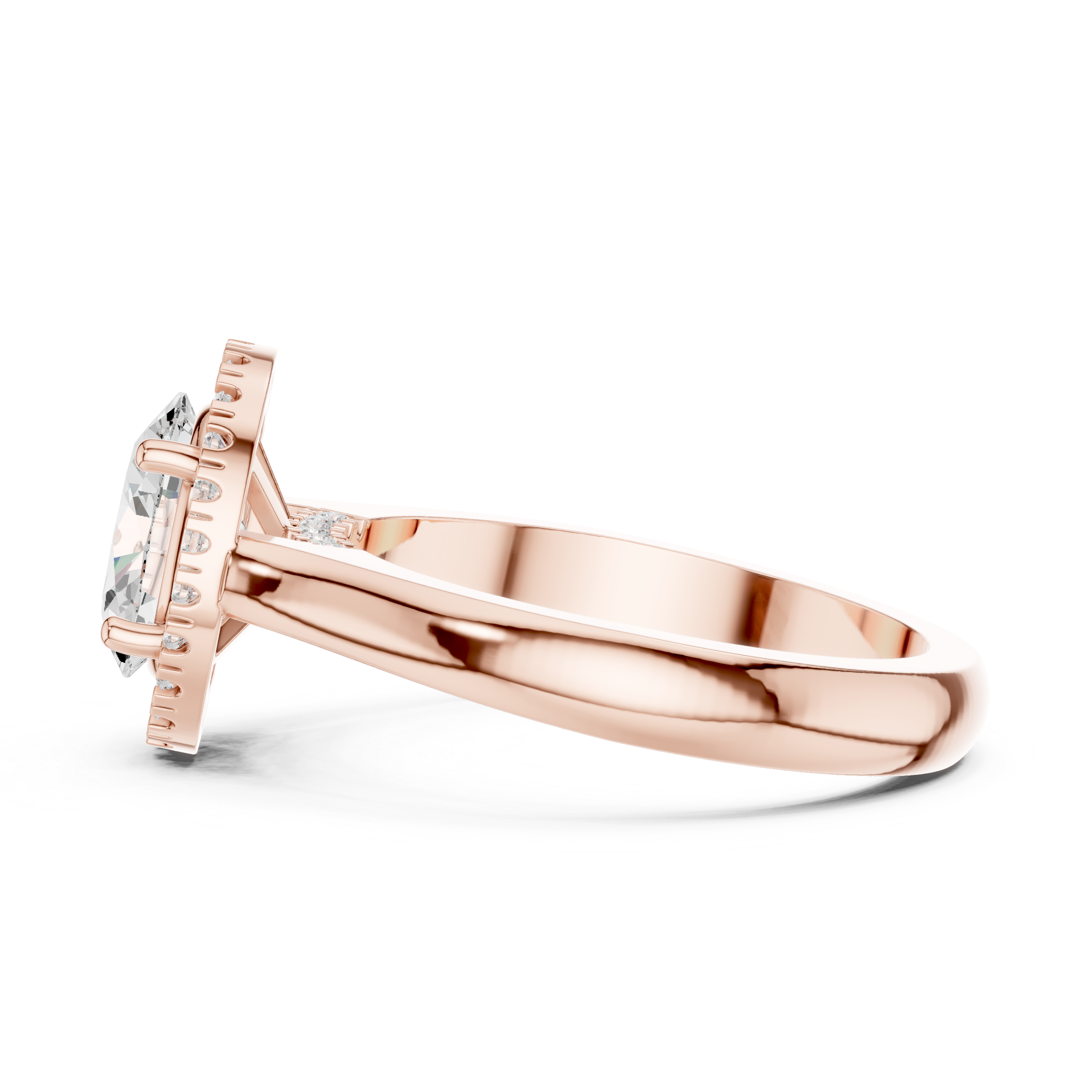 Oval Halo Engagement Ring