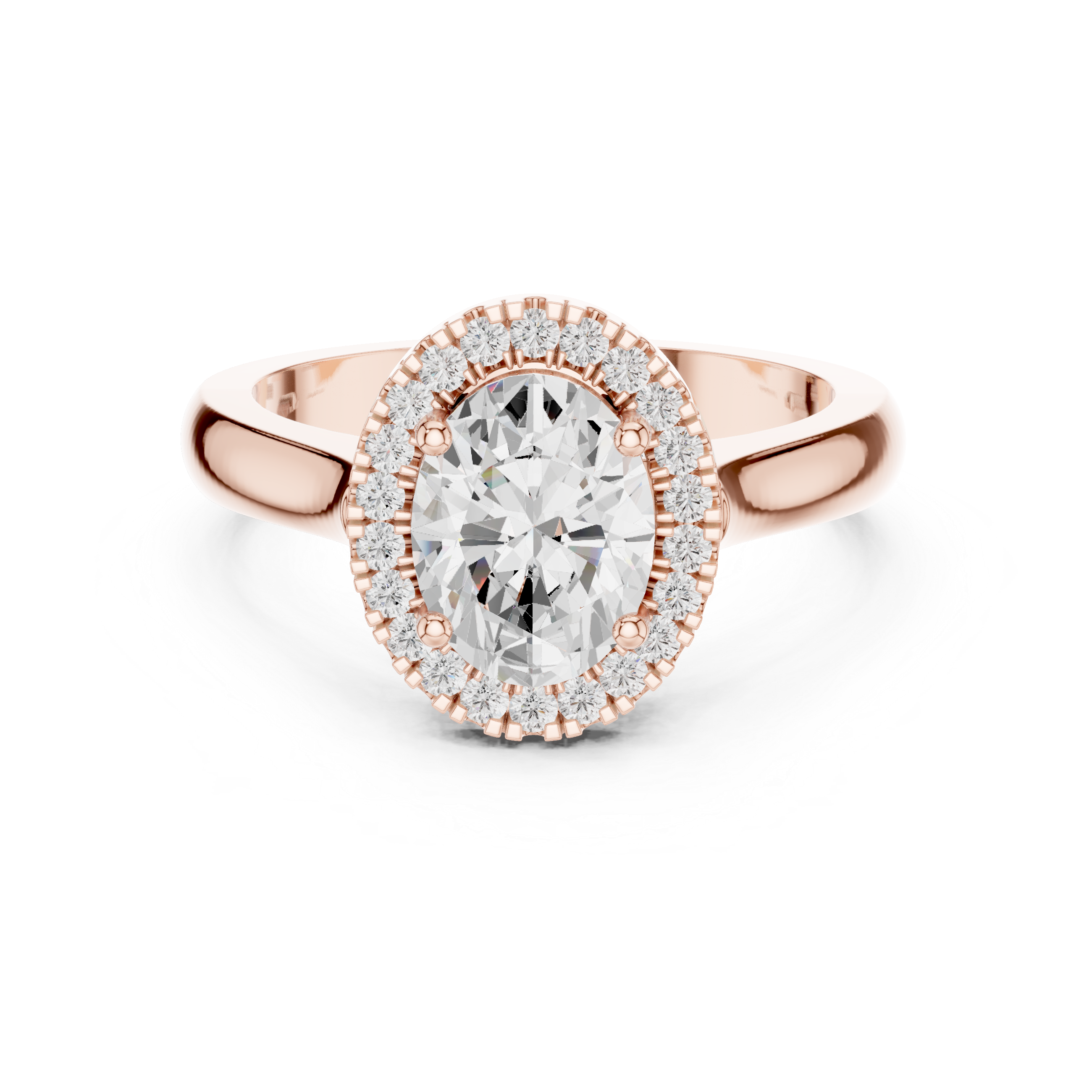 Oval Halo Engagement Ring