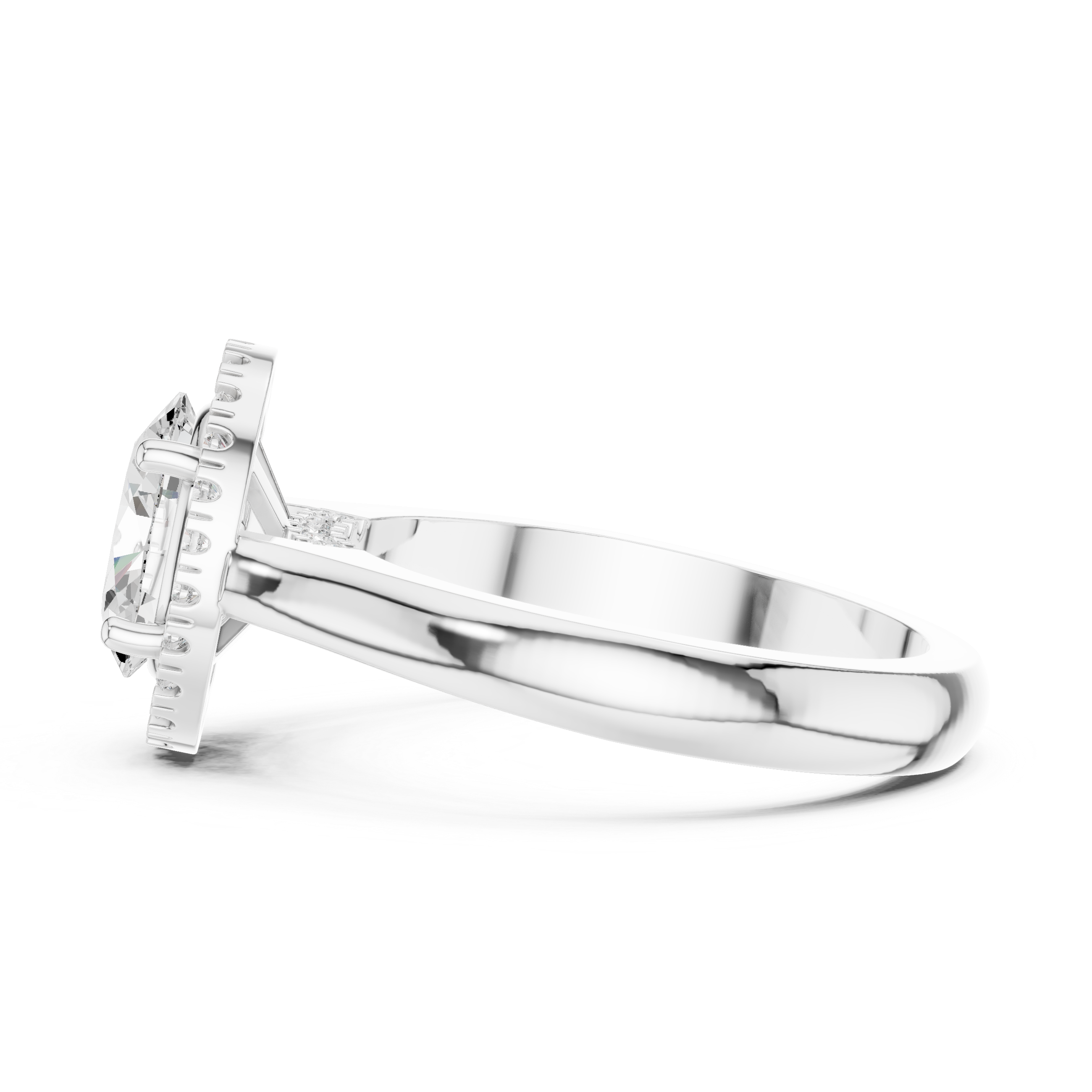 Oval Halo Engagement Ring