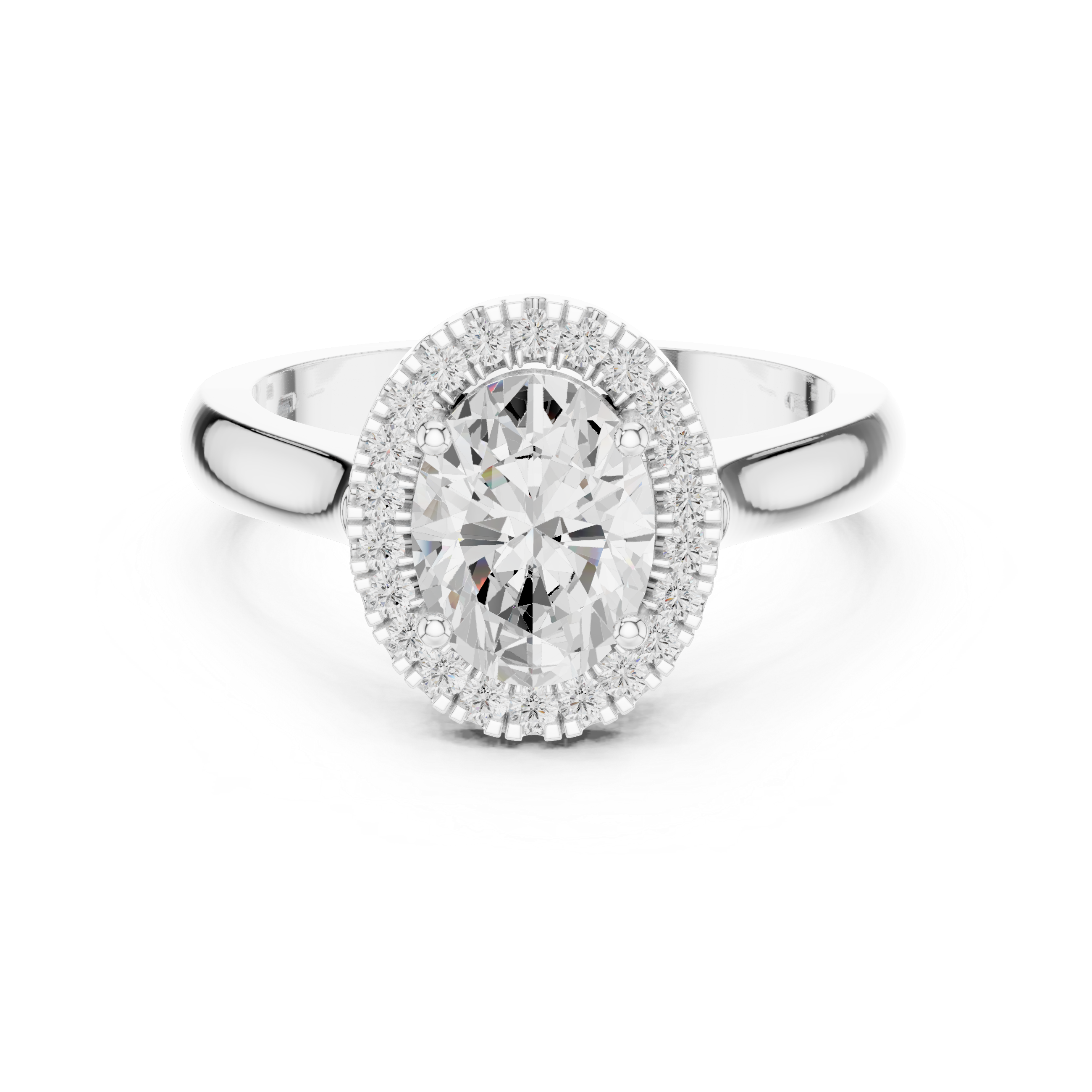 Oval Halo Engagement Ring