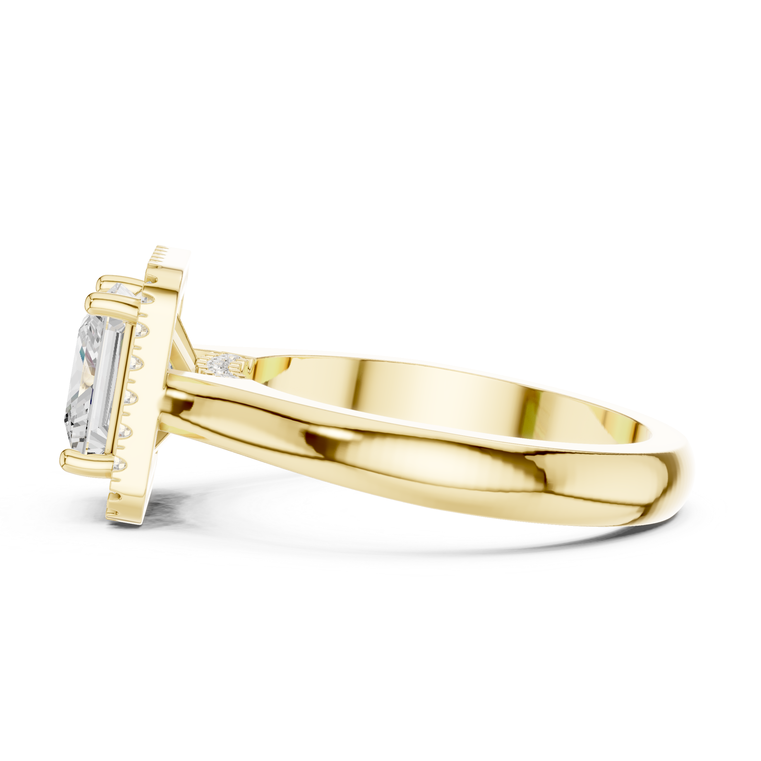 Princess Cut Halo Engagement Ring