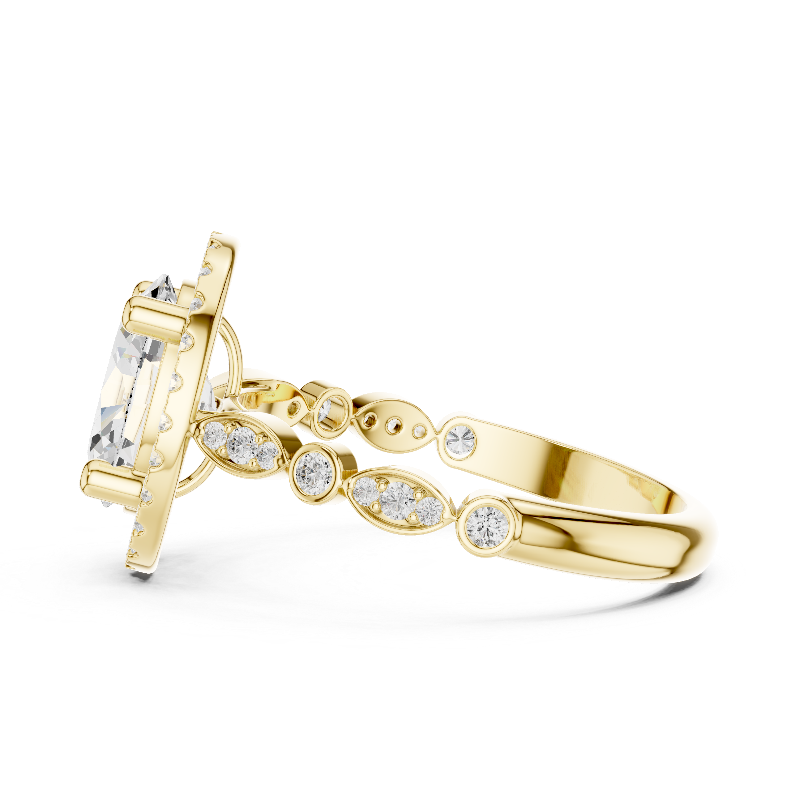 Oval Halo Diamond Engagement Ring