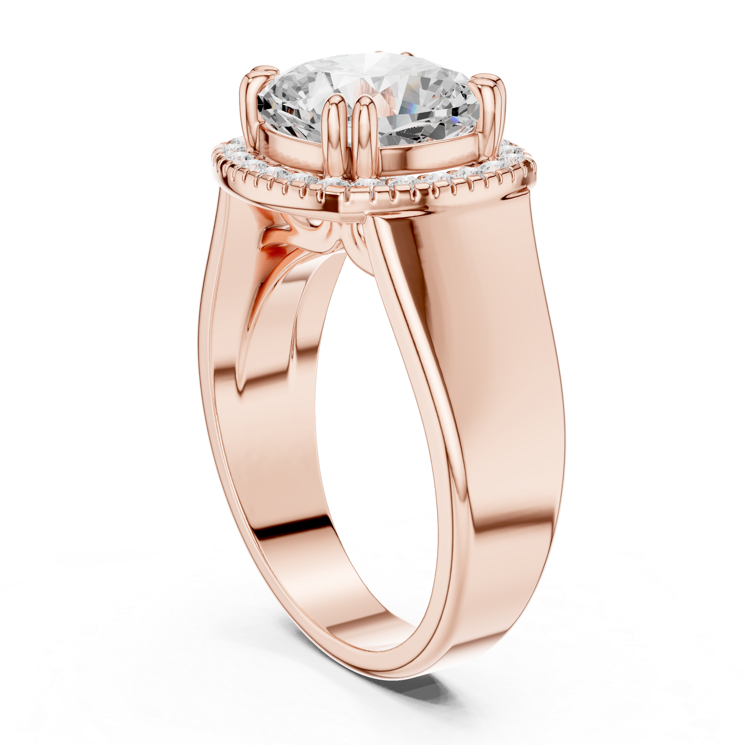 Cushion Halo Statement Ring