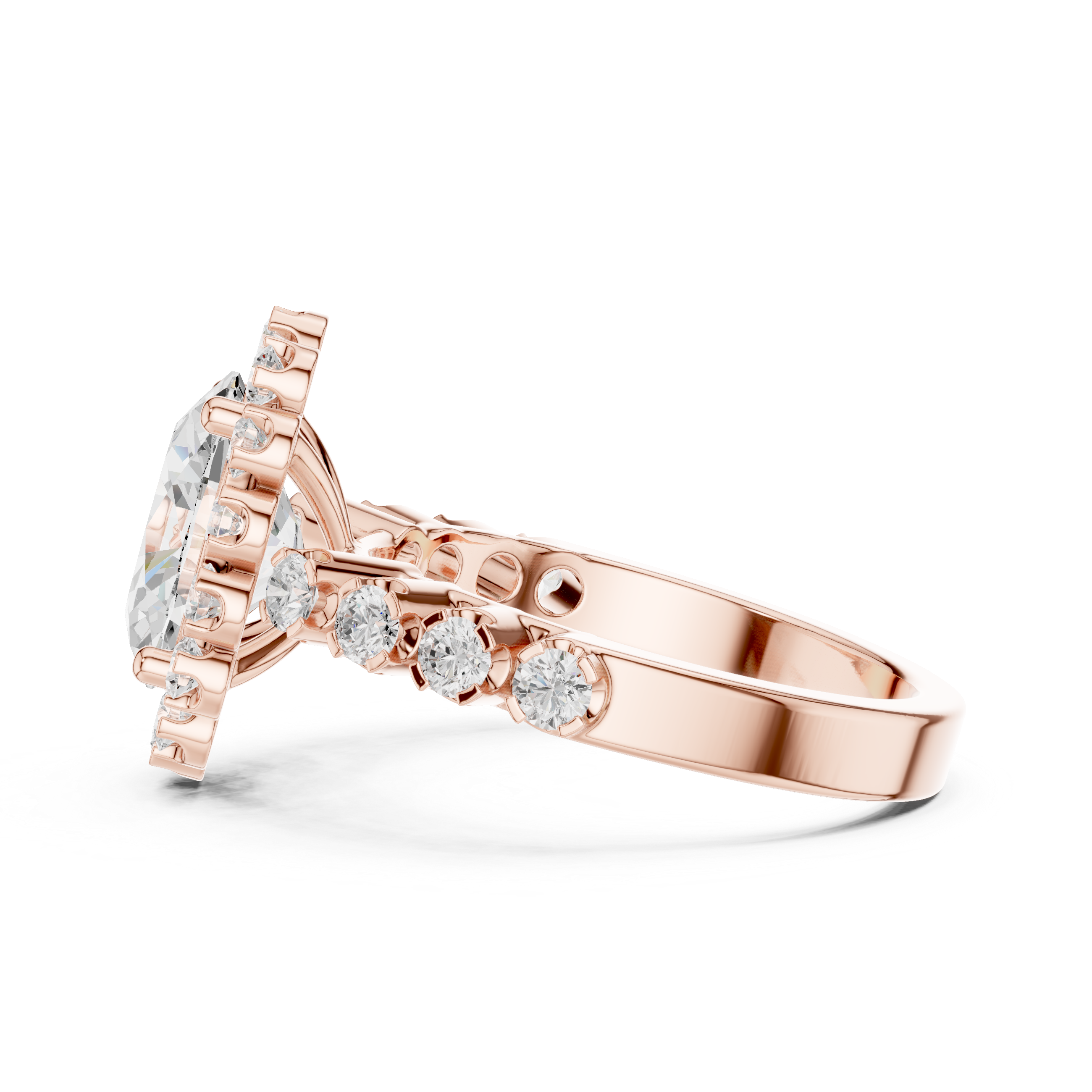 Oval Halo Diamond Engagement Ring