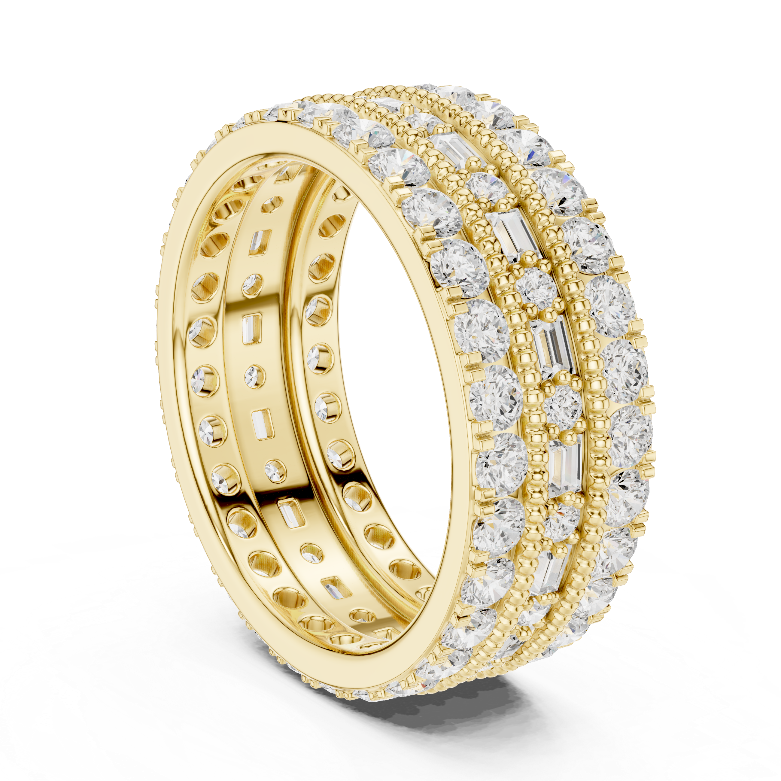 Mixed-Cut Diamond Eternity Band