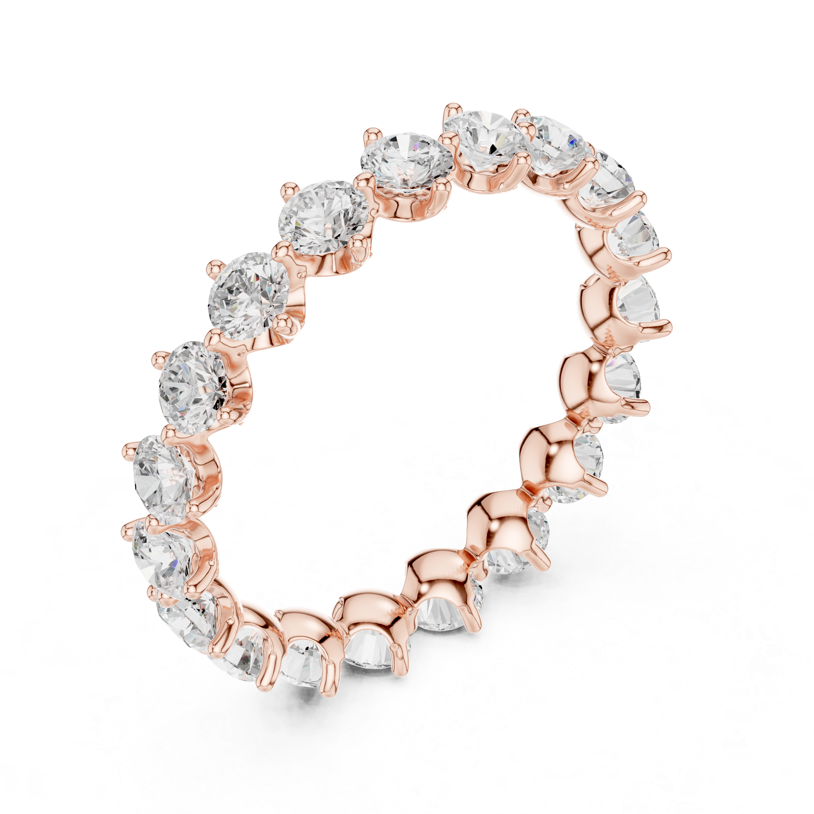 Round Diamond Eternity Wedding Band