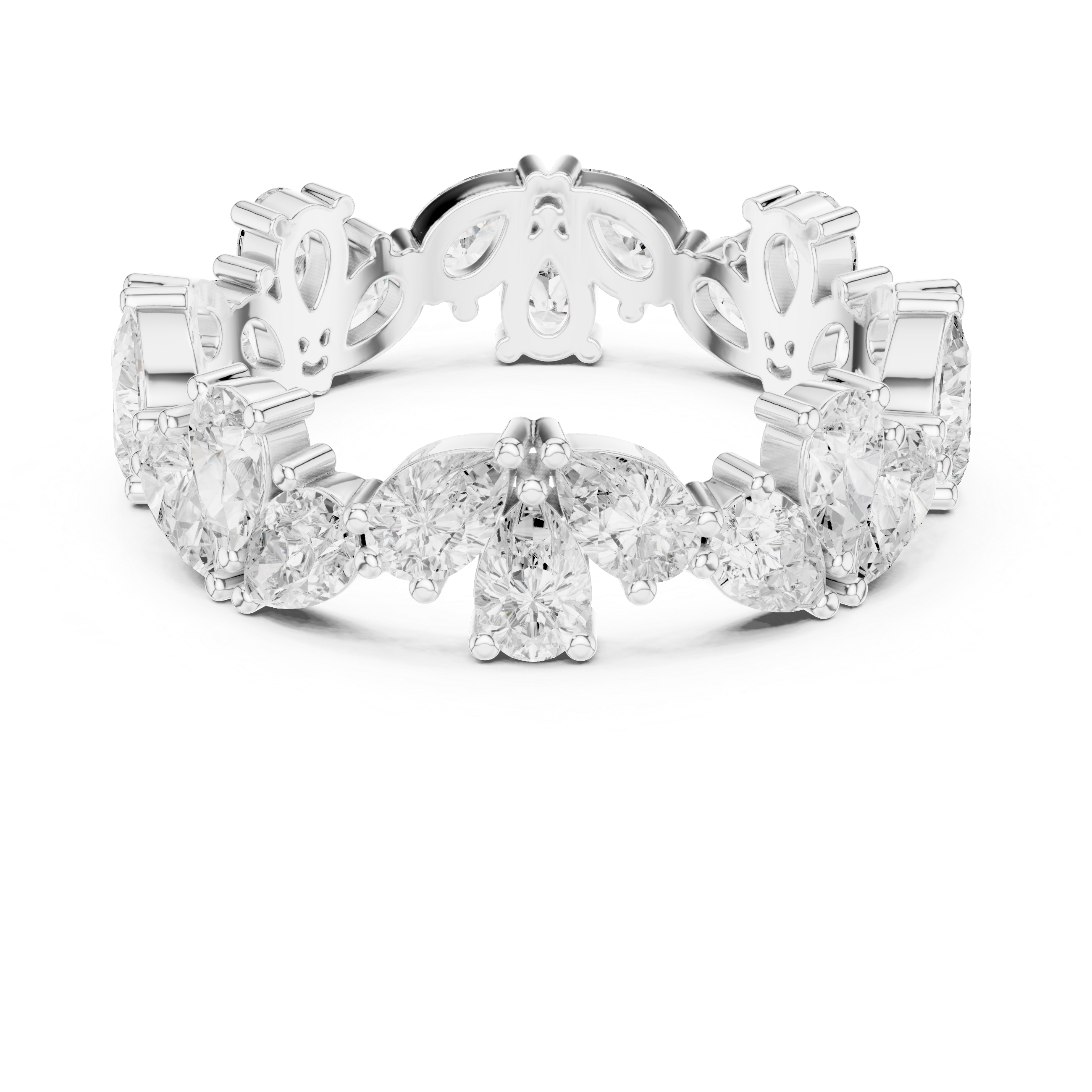 Pear Diamond Eternity Wedding Band