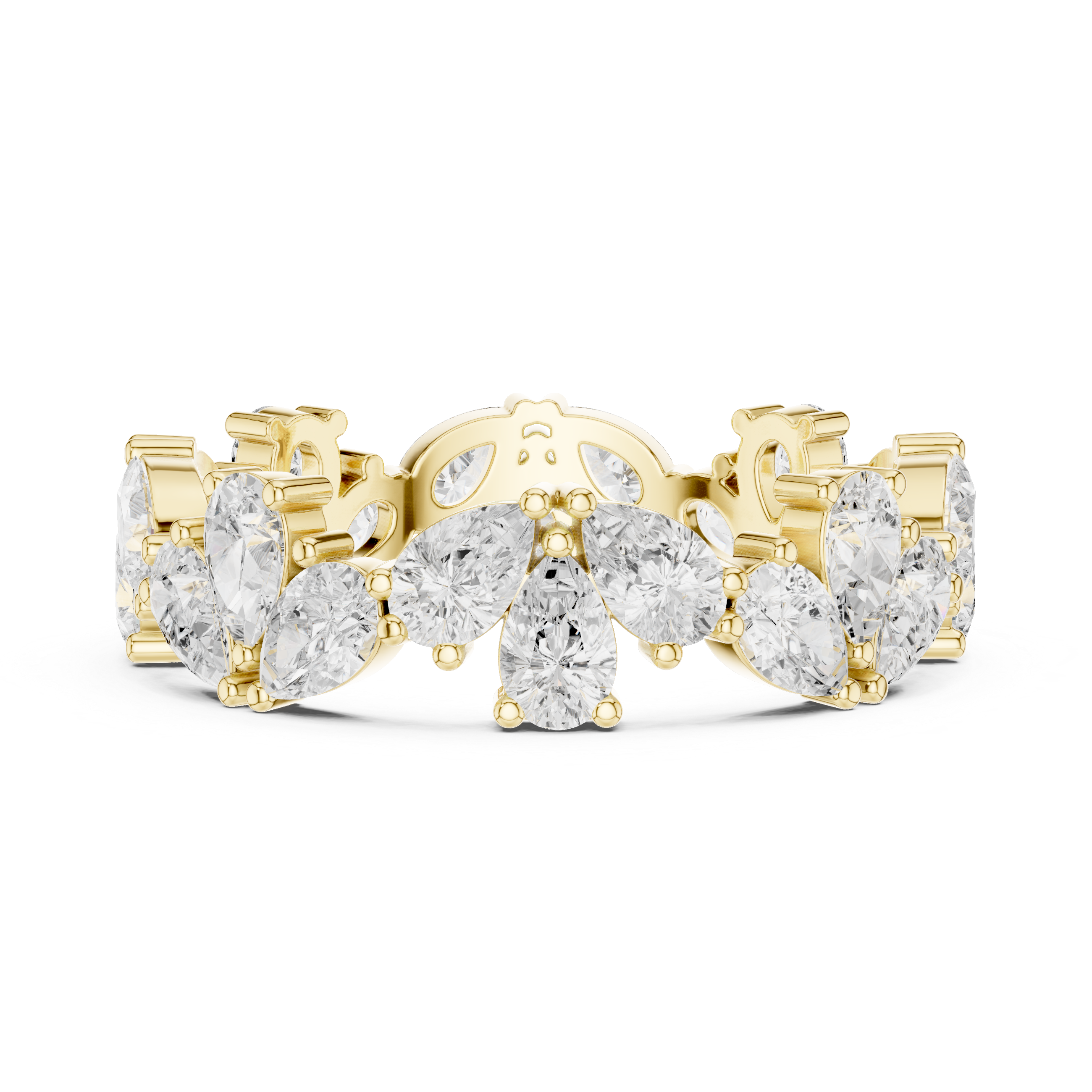 Pear Diamond Eternity Wedding Band