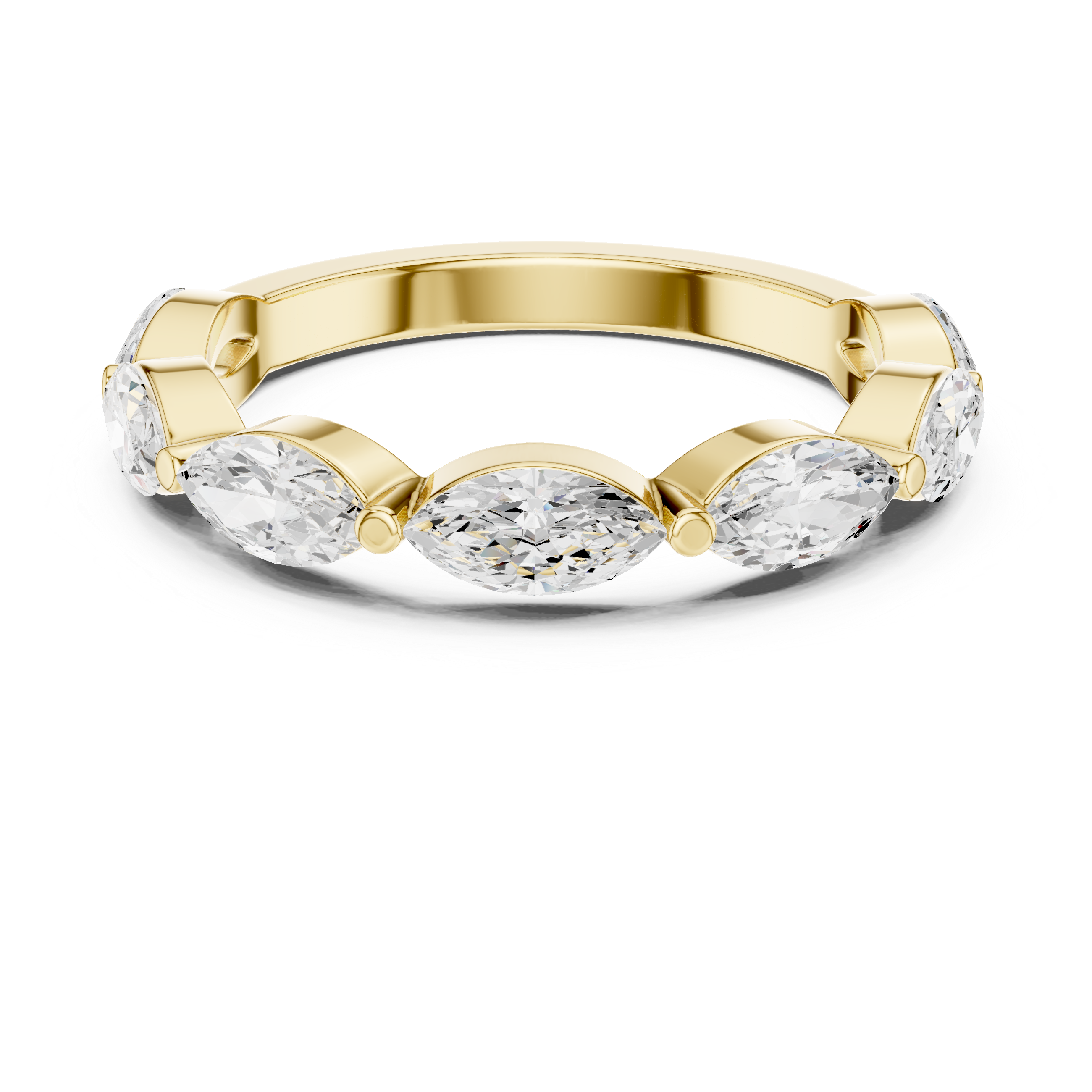 Marquise Diamond Wedding Band