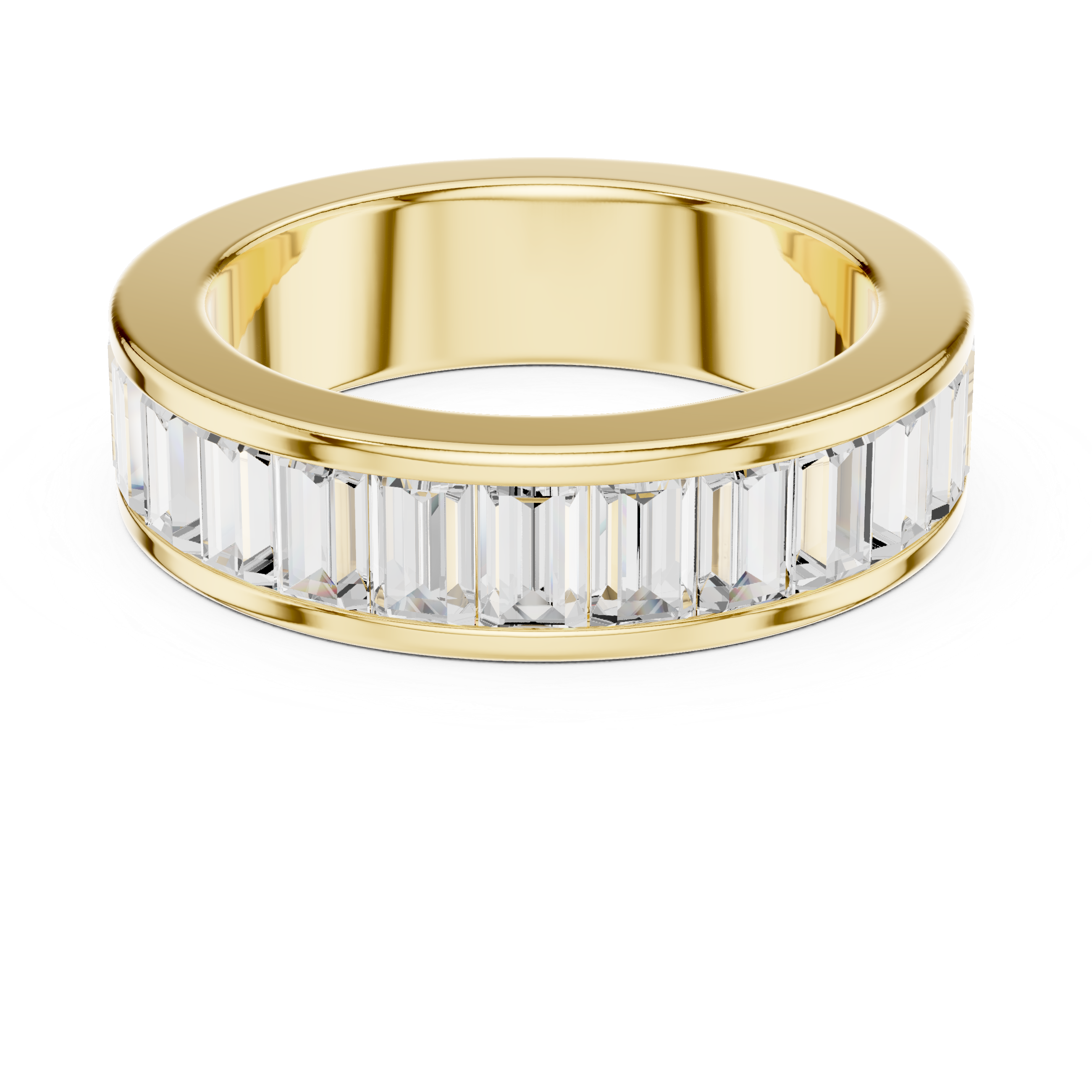 Channel Set Baguette Diamond Eternity Band