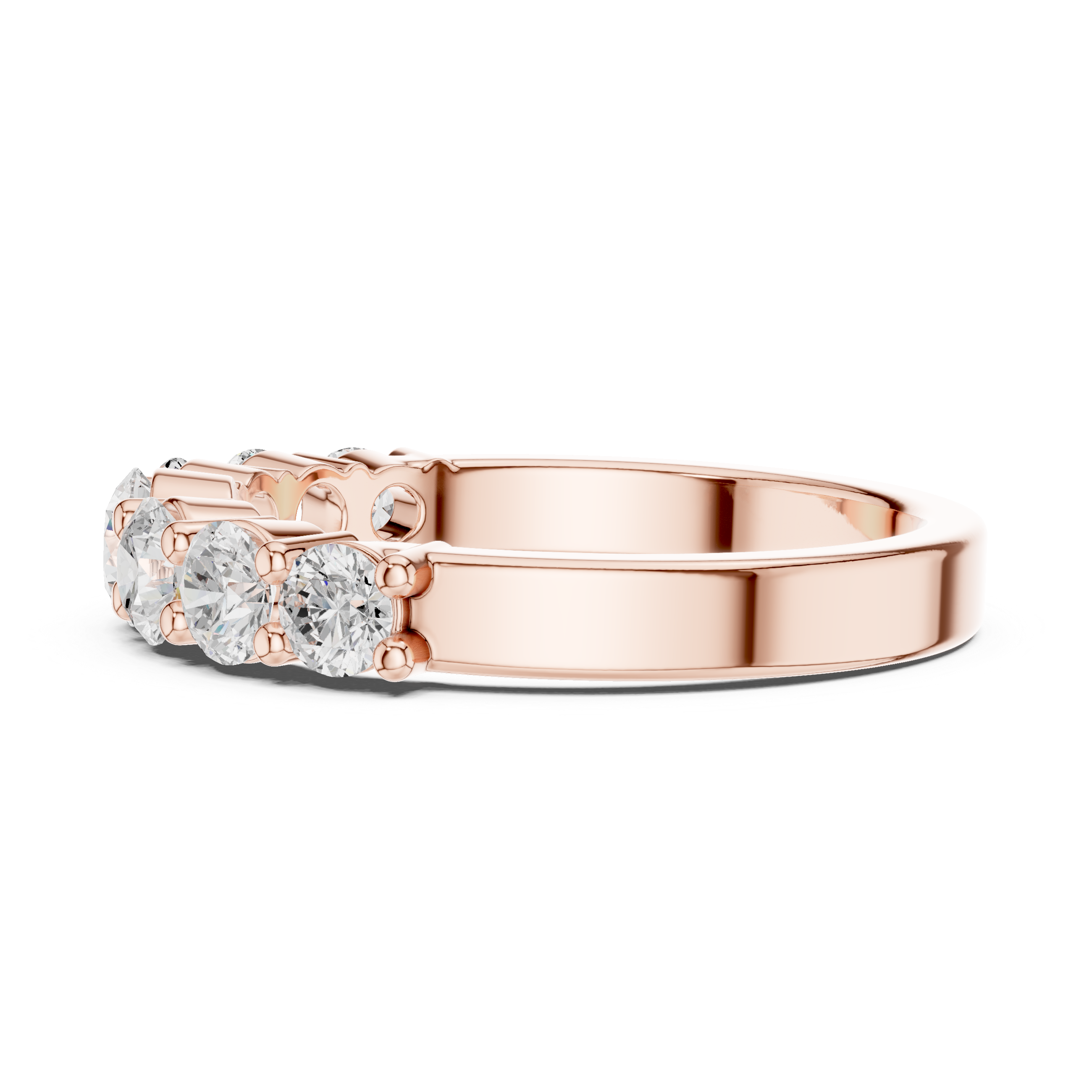 Round Brilliant Diamond Half Eternity Ring