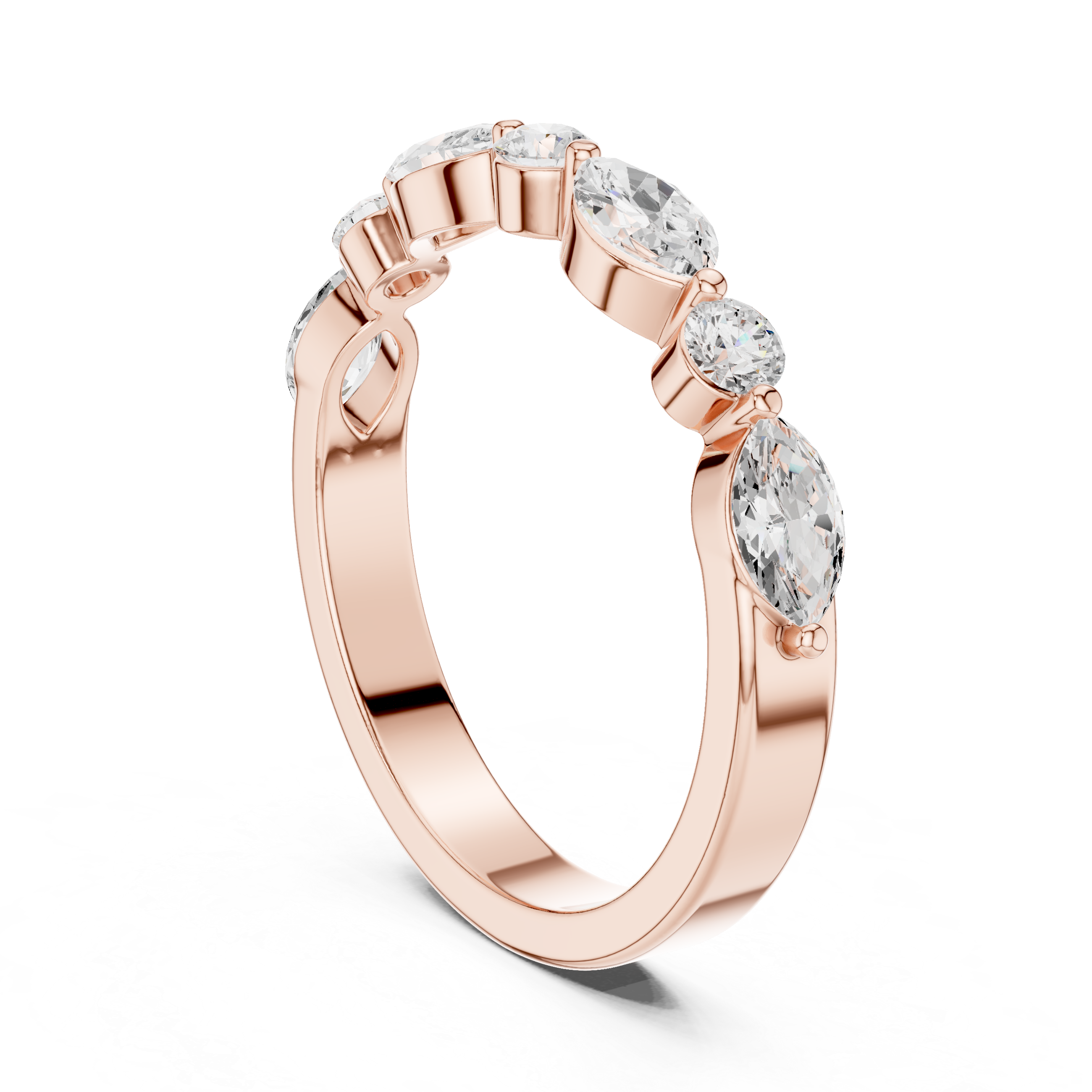 Marquise Diamond Wedding Band