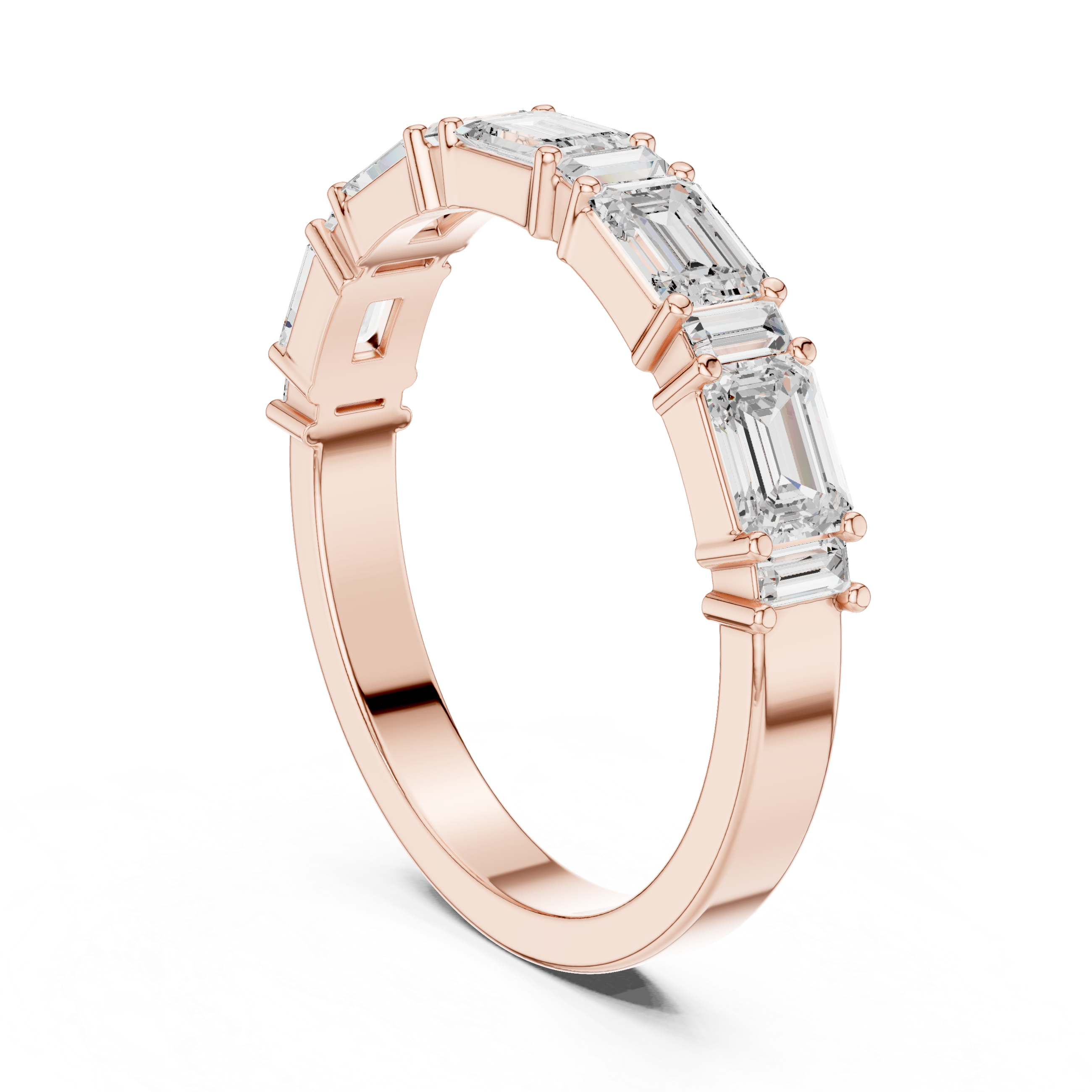Five Stone Emerald Cut Diamond Ring